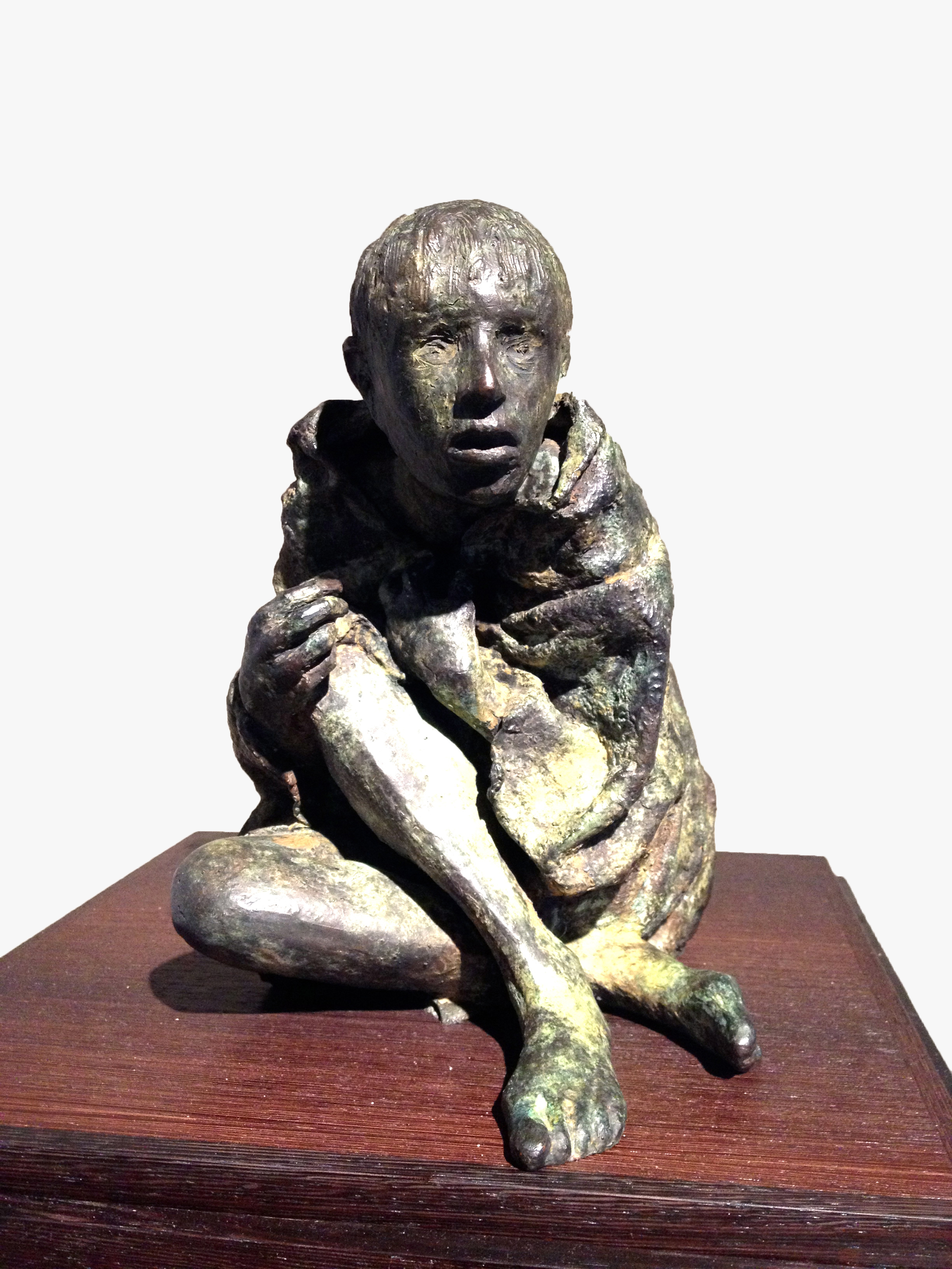 Irish sculptor Rowan Gillespie’s bronze “The Victim” (2010).