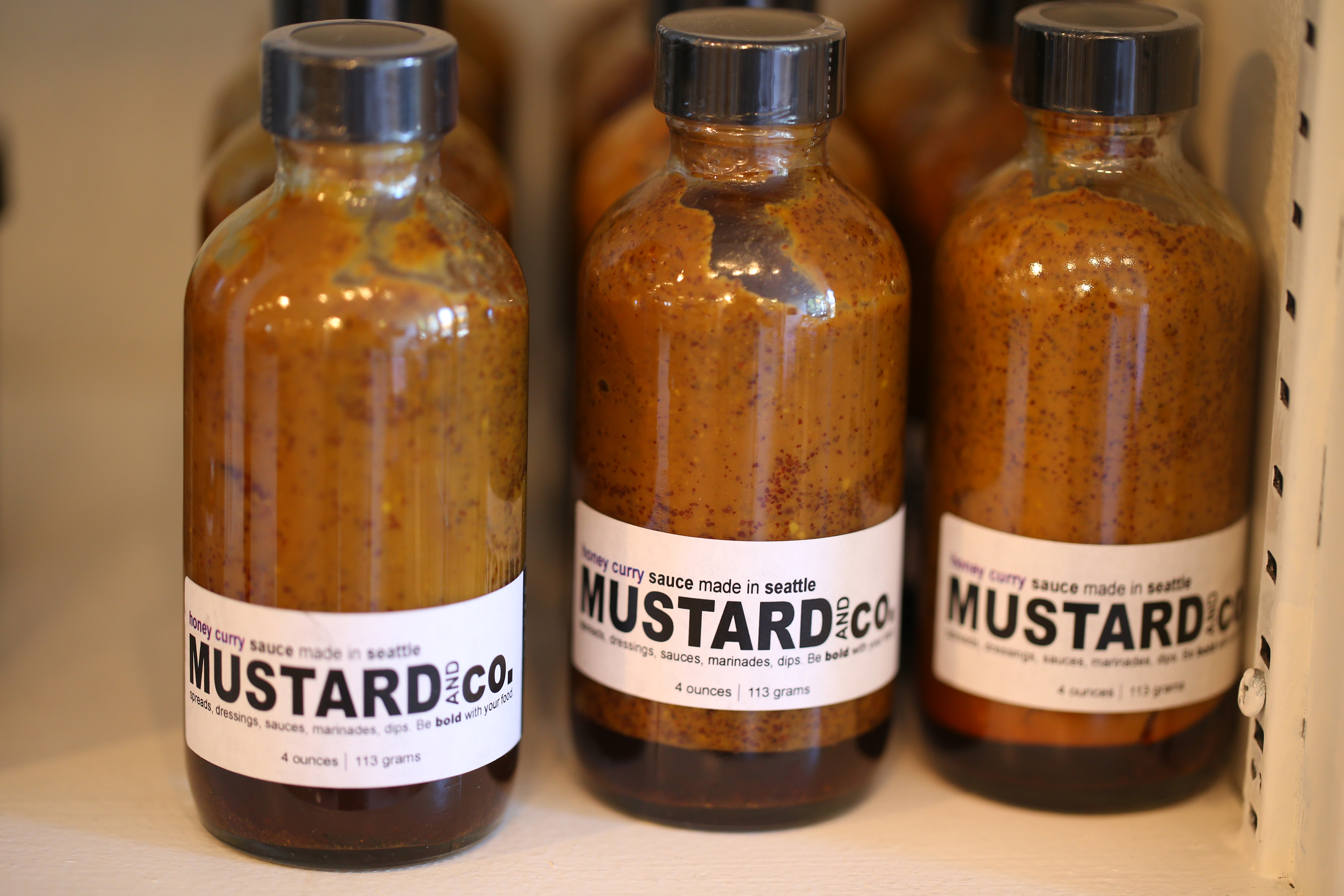 Curry sauce made by Mustard and Co. from Seattle.