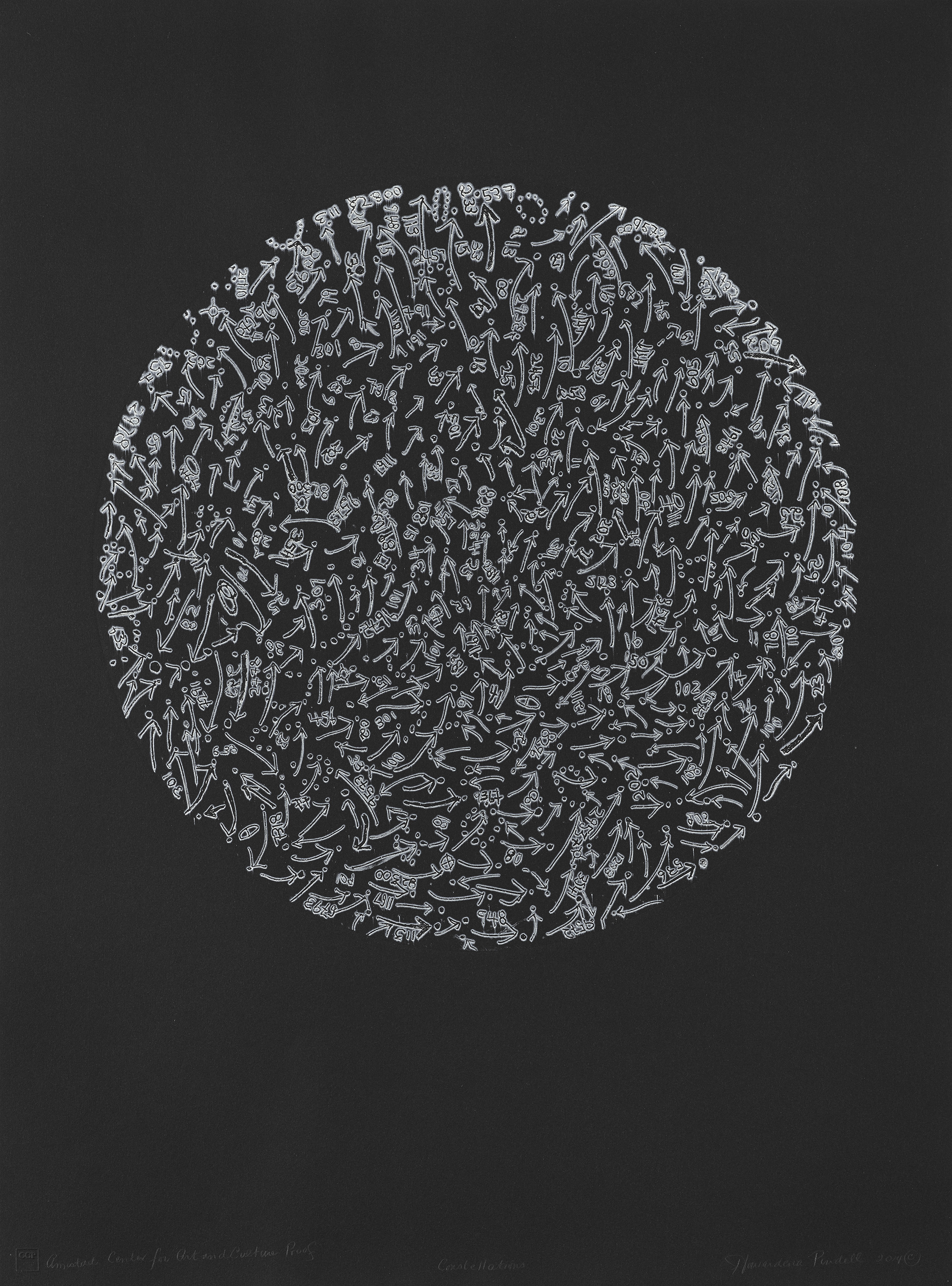 Howardena Pindell's "Constellations."