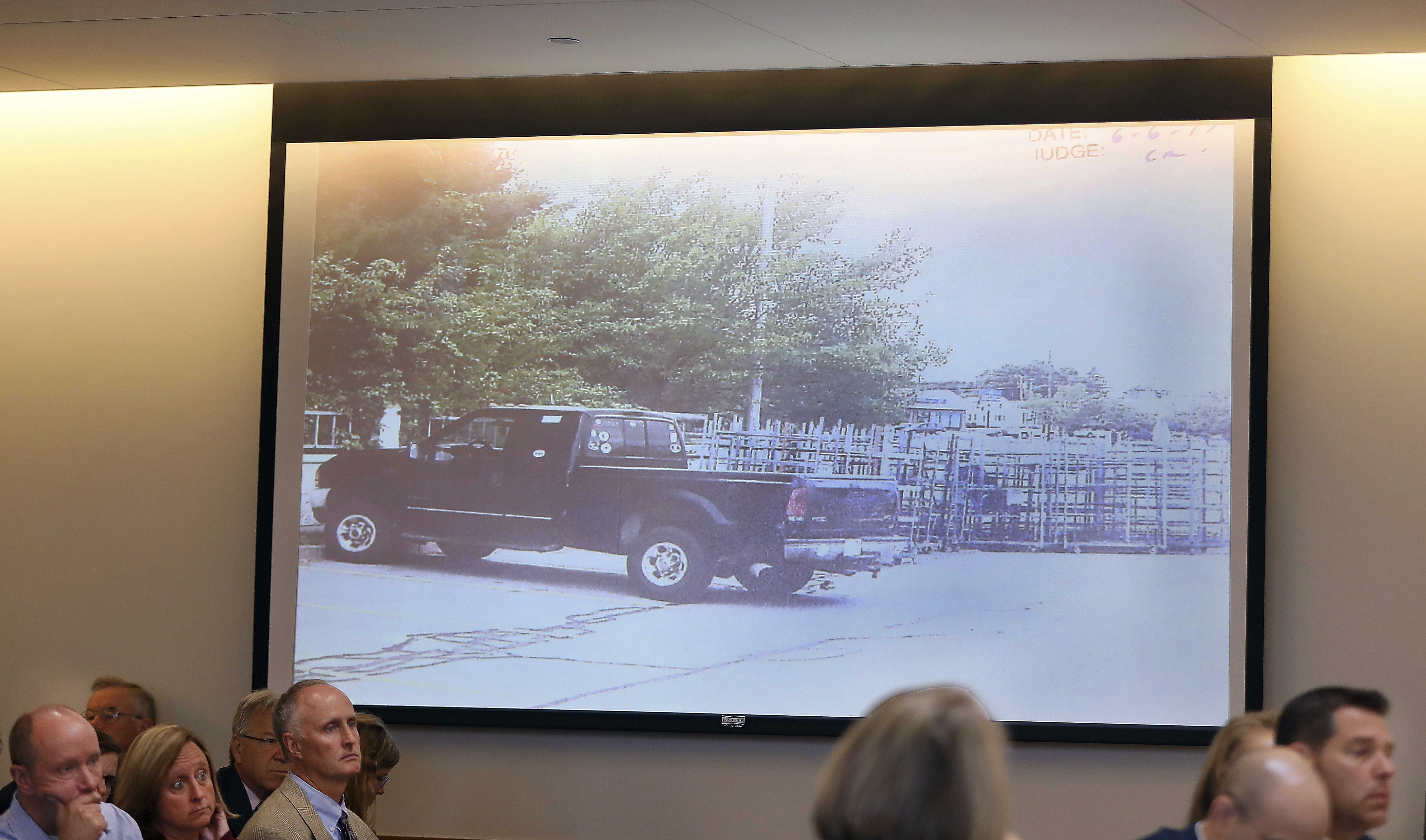 A photograph of the truck in which Conrad Roy III killed himself.