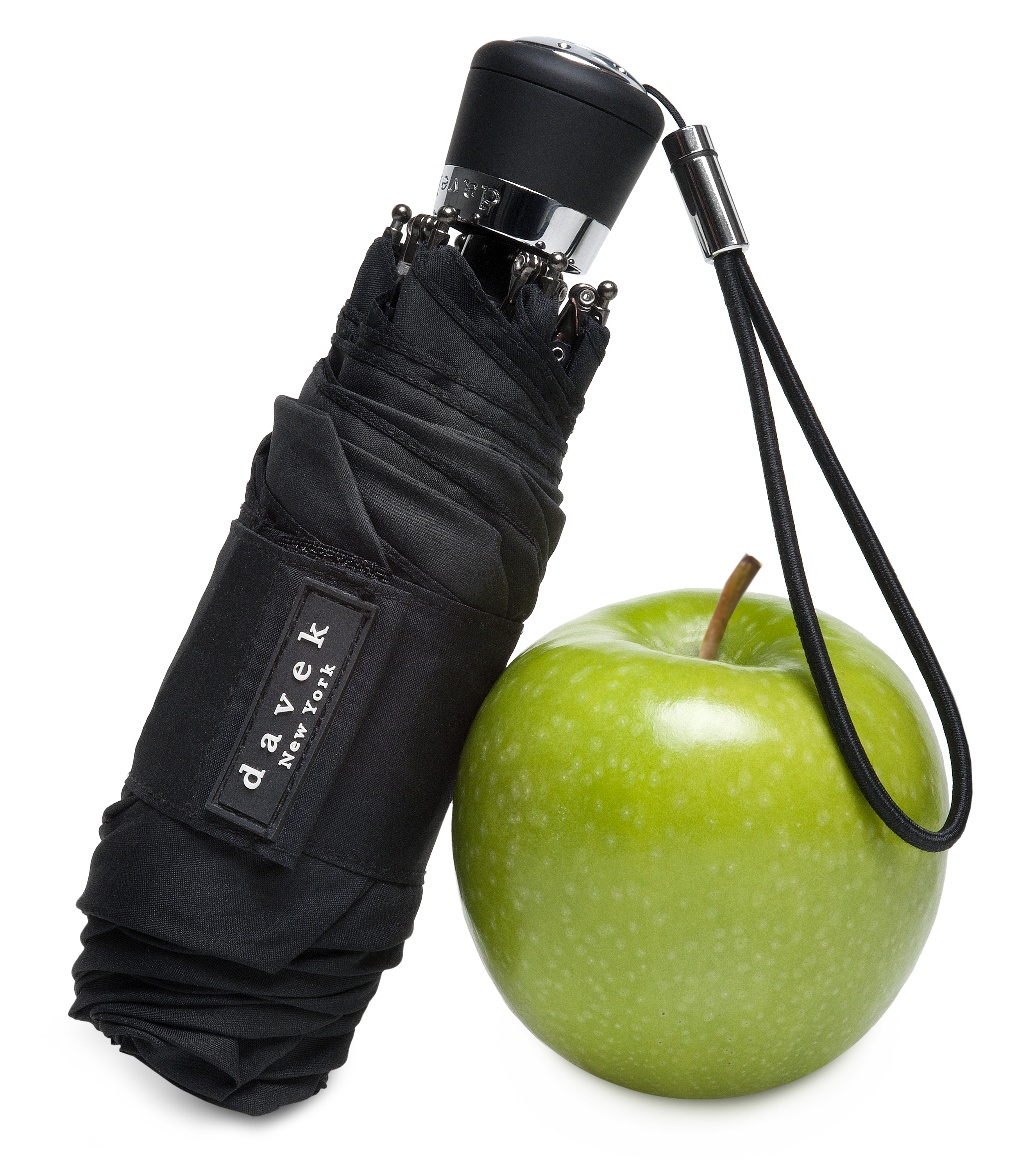 Mini w Apple, Caption: Davek Mini Umbrella 21suitcase