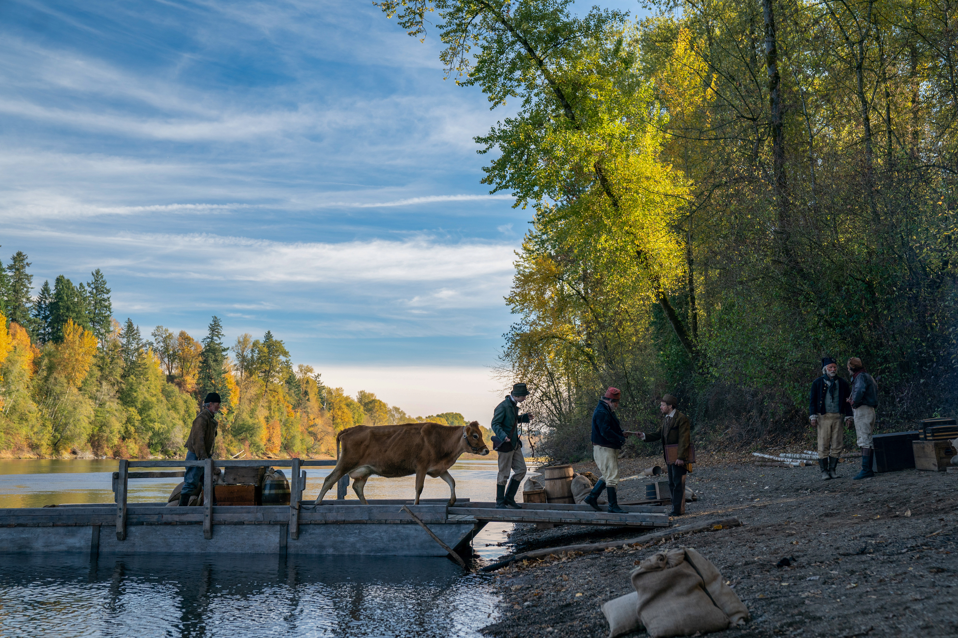 A scene from Kelly Reichardt's "First Cow."