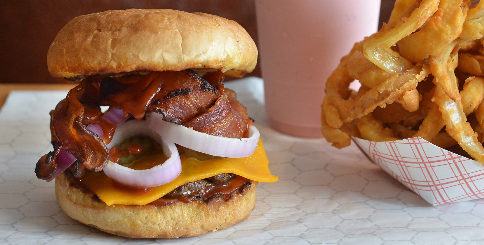 A Bubba BBQ burger at Wild Willy's.