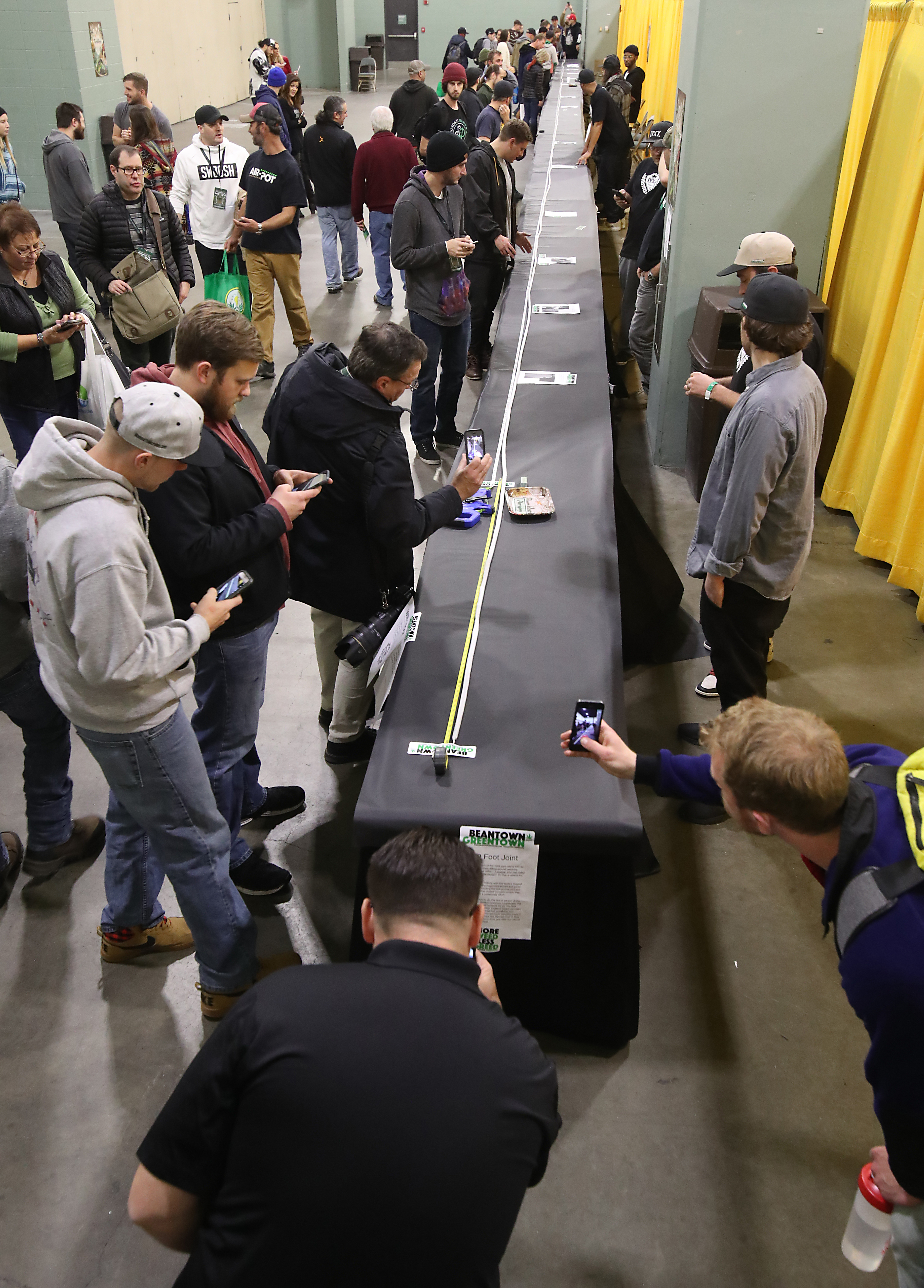 A star attraction Saturday was Beantown Greentown’s 100-foot-long joint.