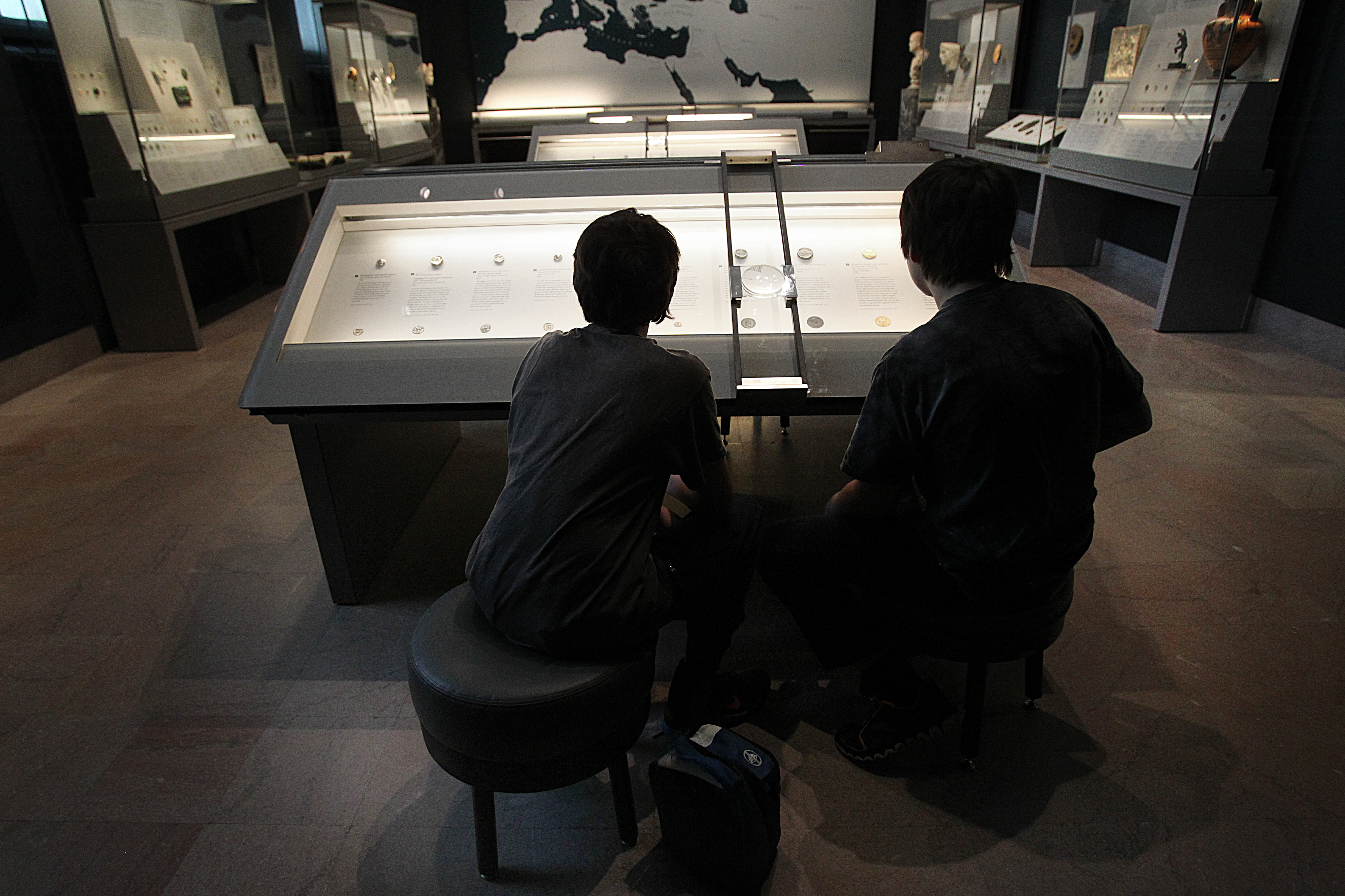 The Michael C. Ruettgers Gallery for Ancient Coins is a hit with young visitors.