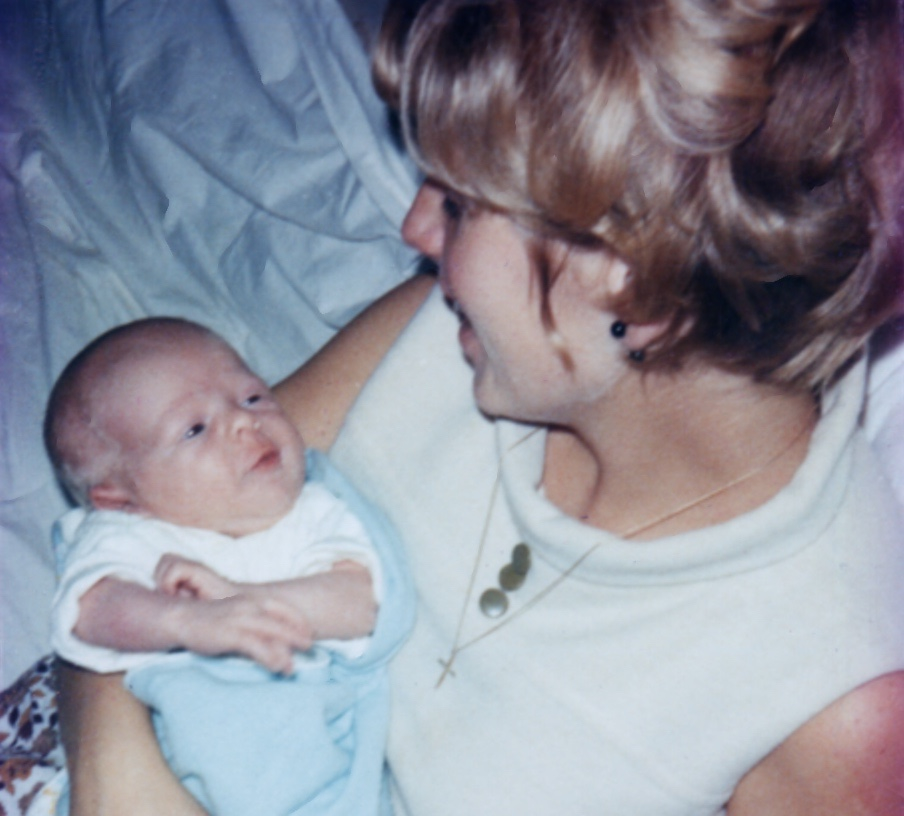Beverly Beckham with her first born, Rob, in November 1969.