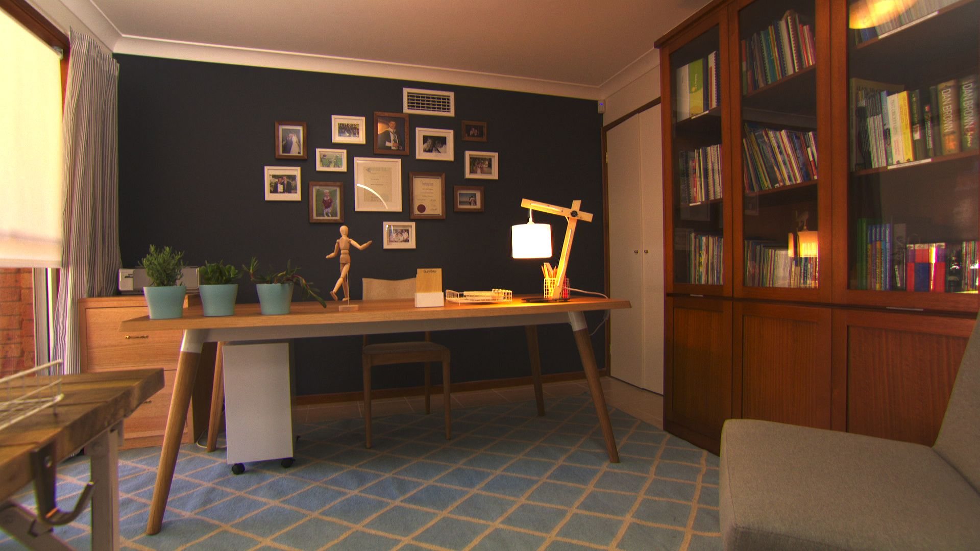 The after shot of the same office.