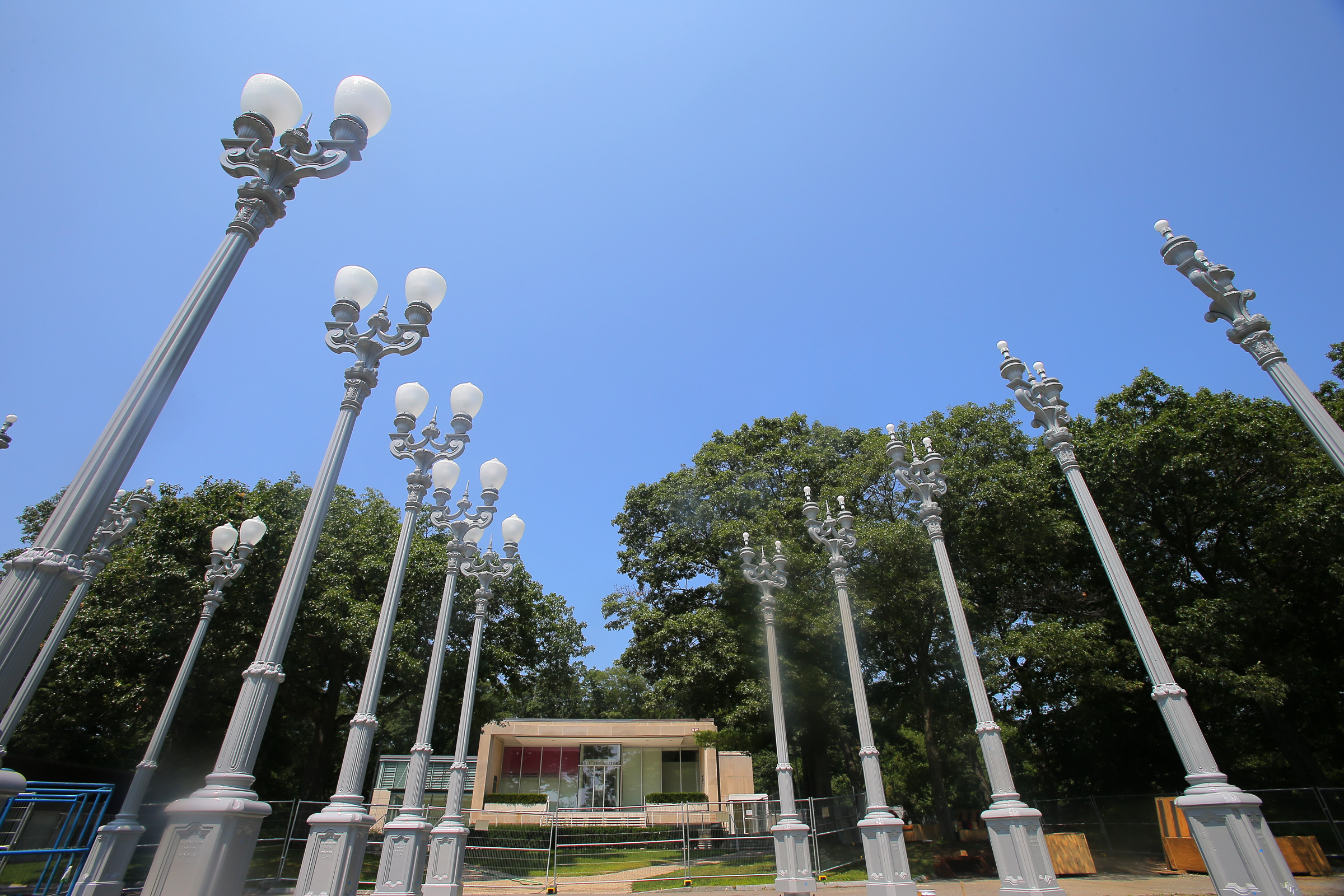 The Rose Art Museum at Brandeis University did a small-scale replica of Chris Burden’s “Urban Light.’’