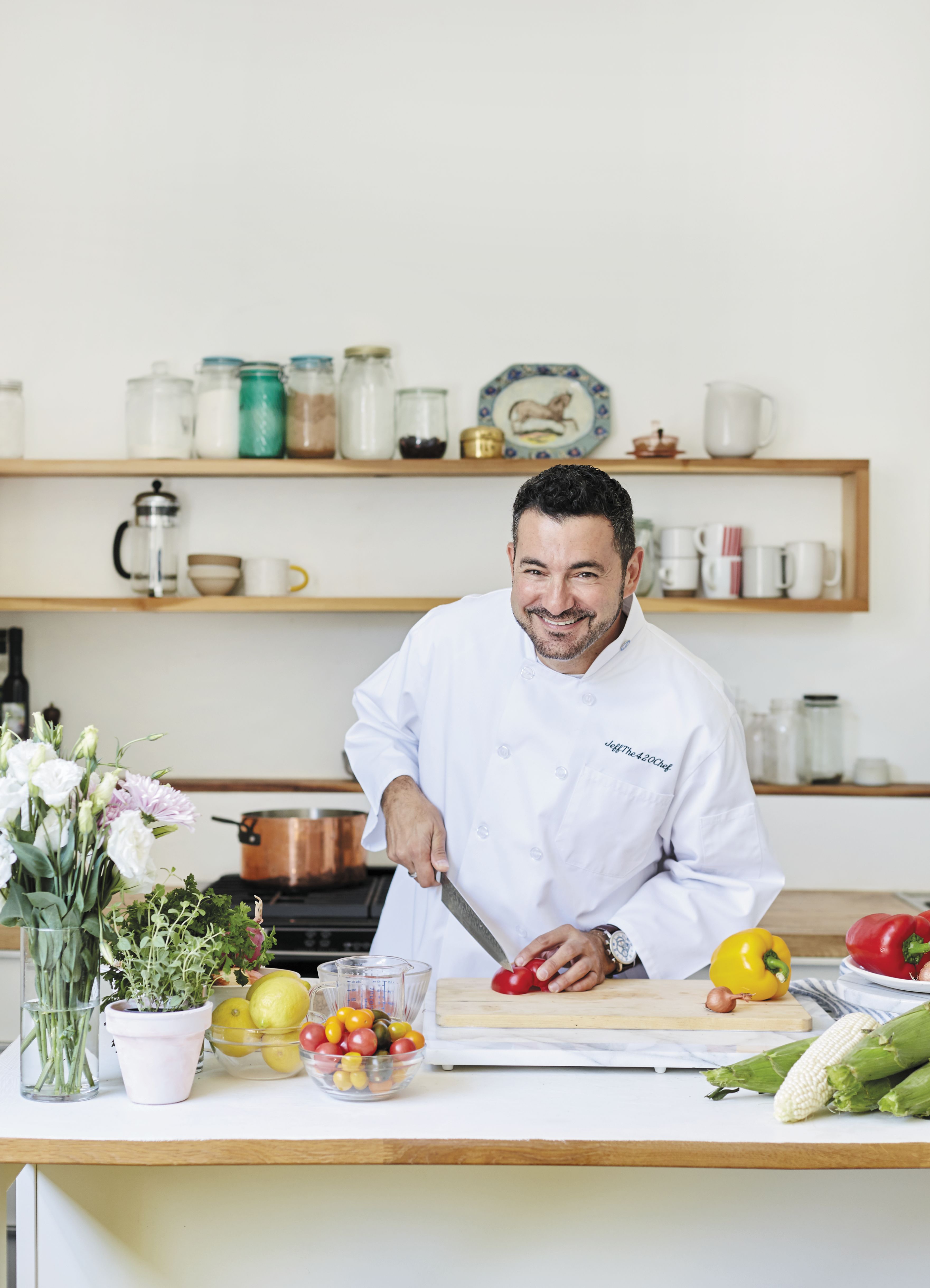 Los Angeles-based chef and writer known as JeffThe420Chef.