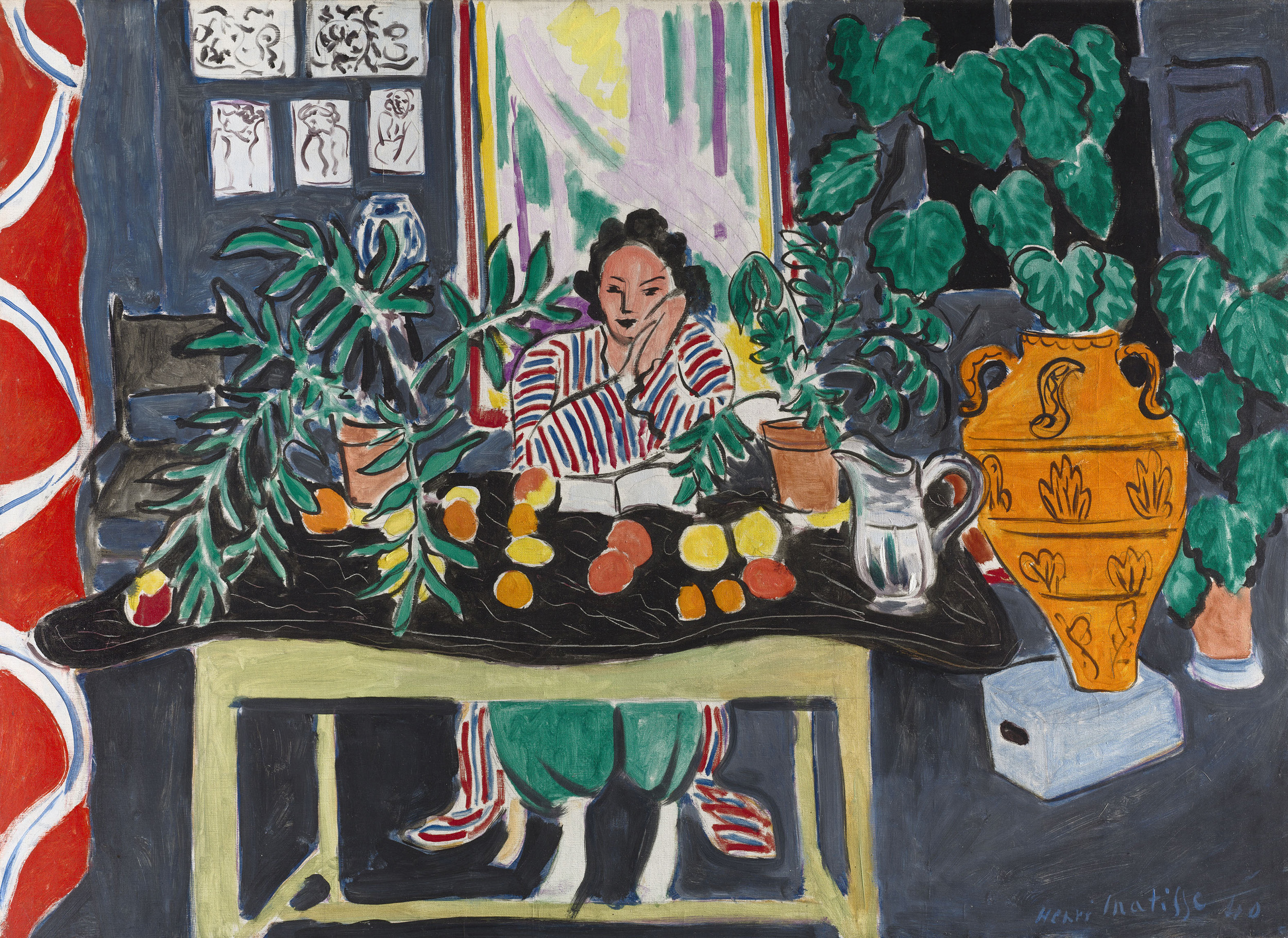 “Interior with an Etruscan Vase,” 1940, oil on canvas.