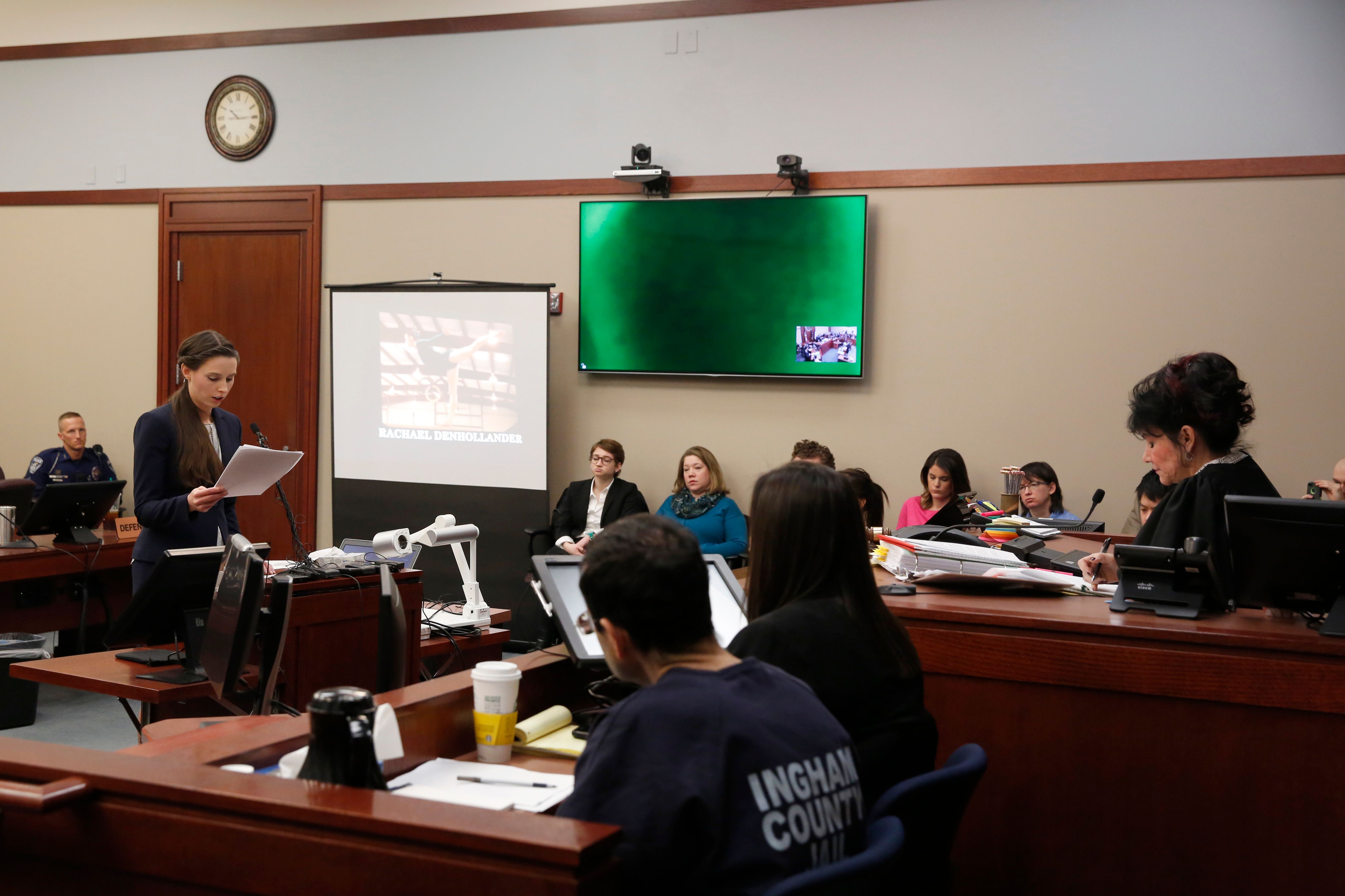 Denhollander read her impact statement in a Lansing, Mich., courtroom.