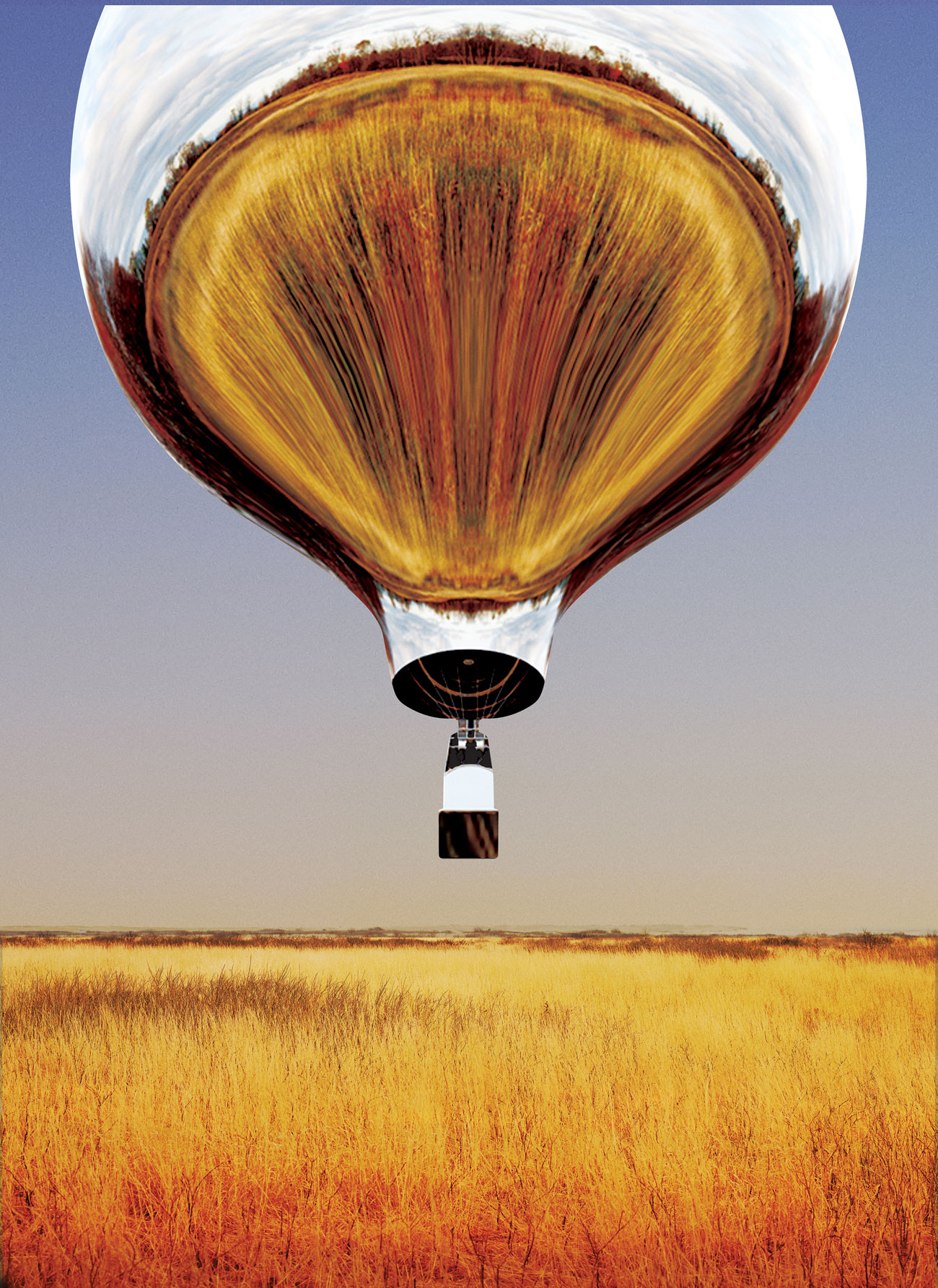 A rendering of the “New Horizon” balloon by multimedia artist Doug Aitken. The balloon will travel around Massachusetts, the centerpiece of a project that includes music, discussions, and tethered flights, launching at Long Point Wildlife Refuge on Martha’s Vineyard on July 12.