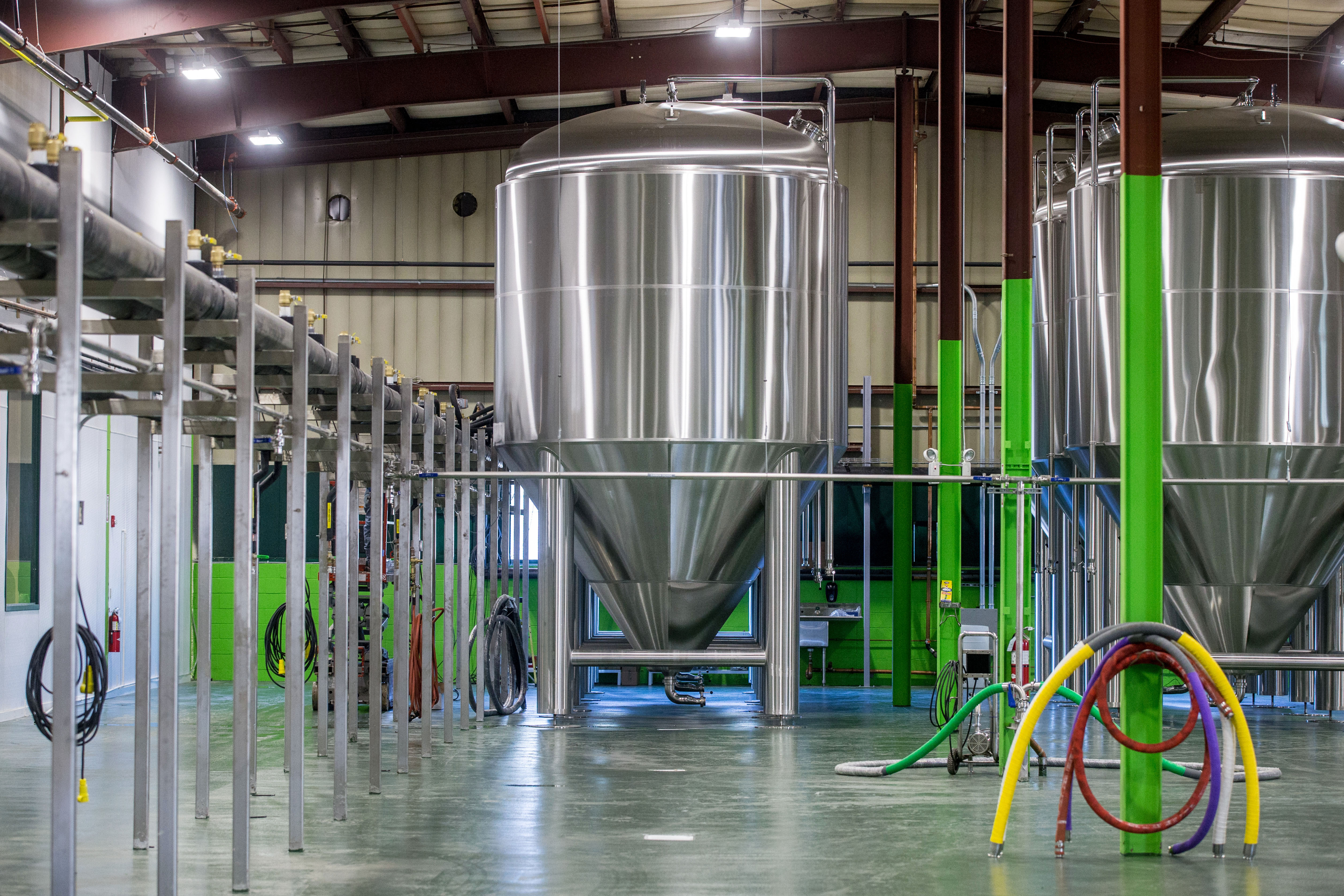 The fermentation area at Jack’s Abby in Framingham.