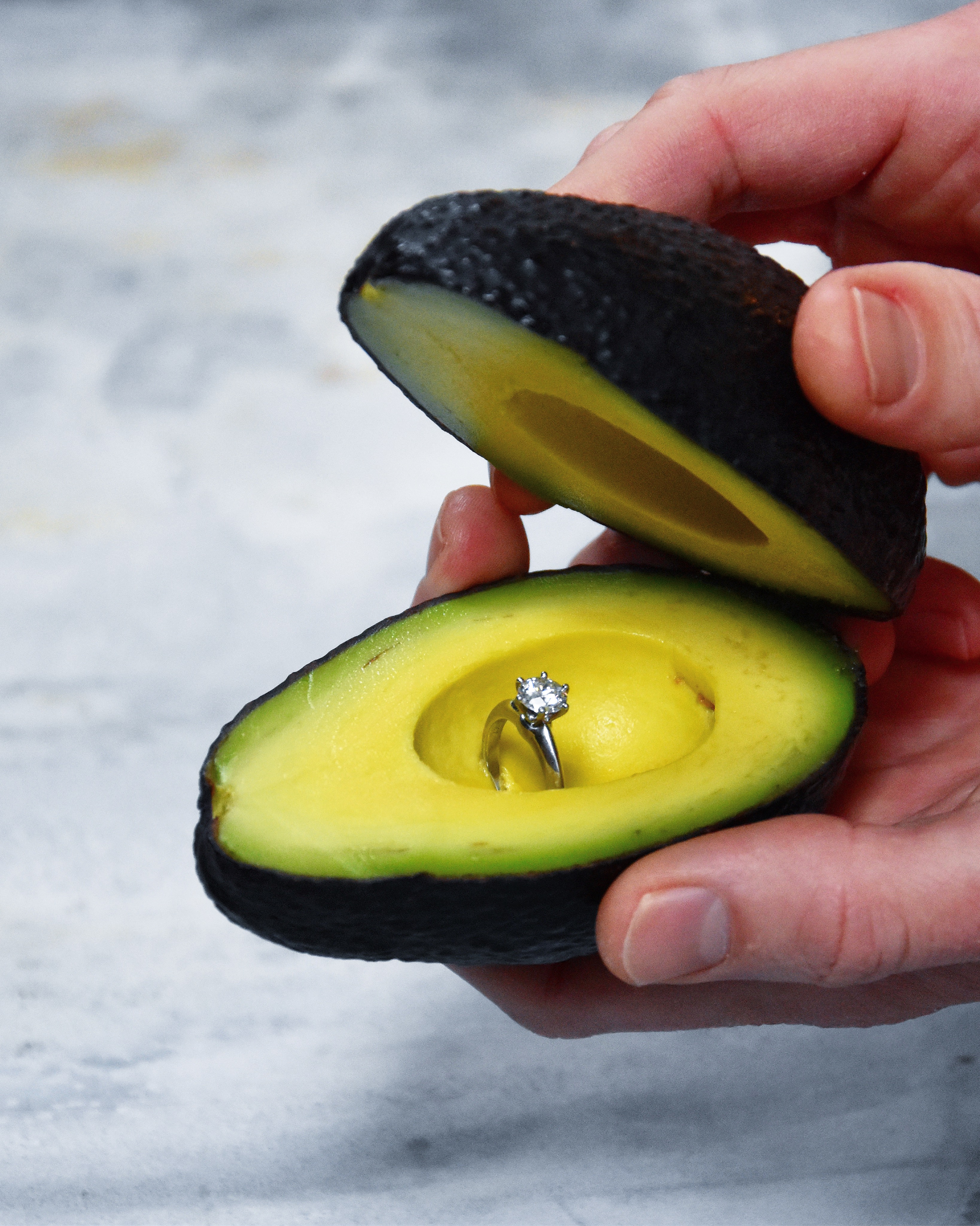 An avocado marriage proposal