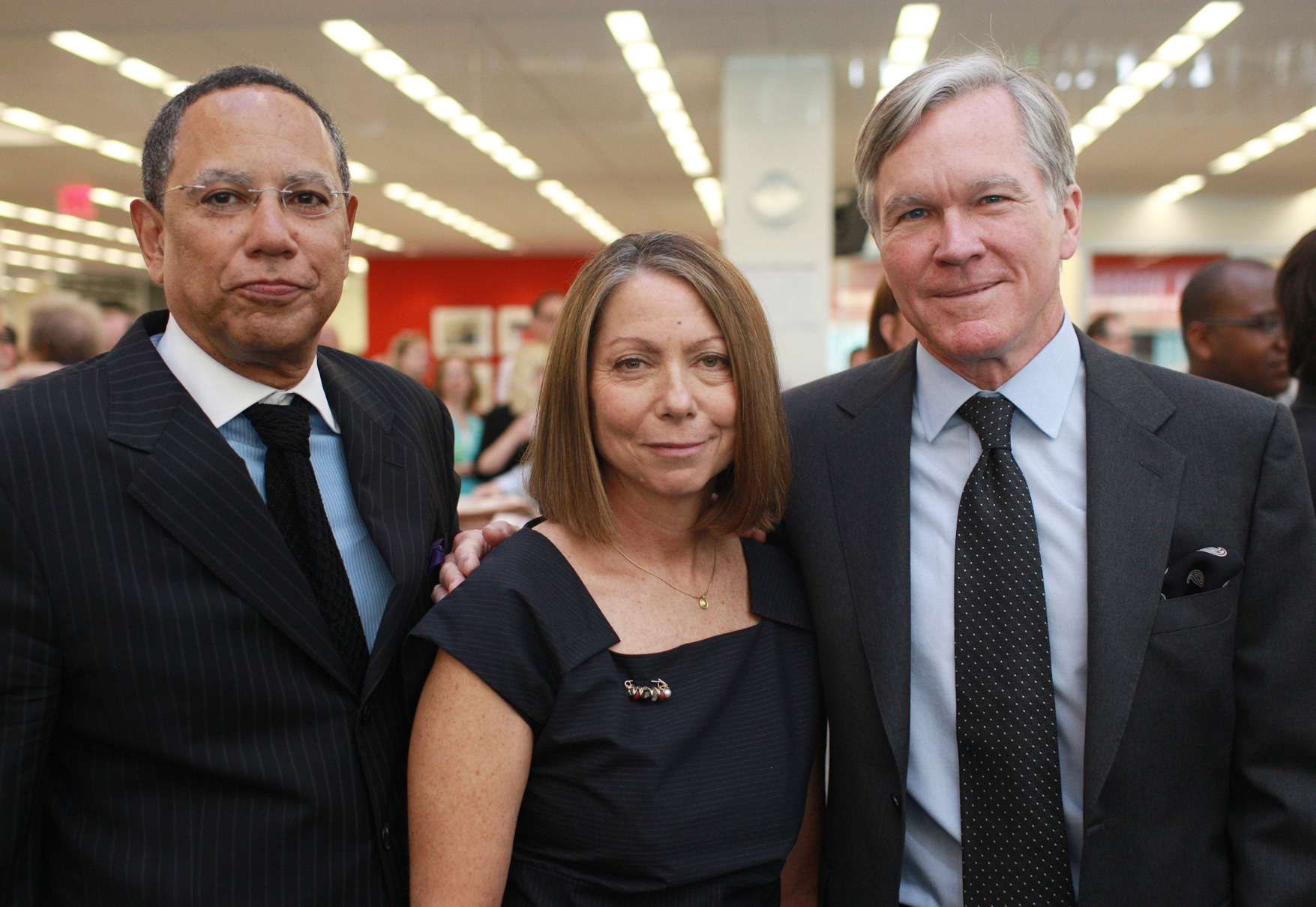 New York Times executive editor Jill Abramson (center) was replaced by Dean Baquet (left) in May.