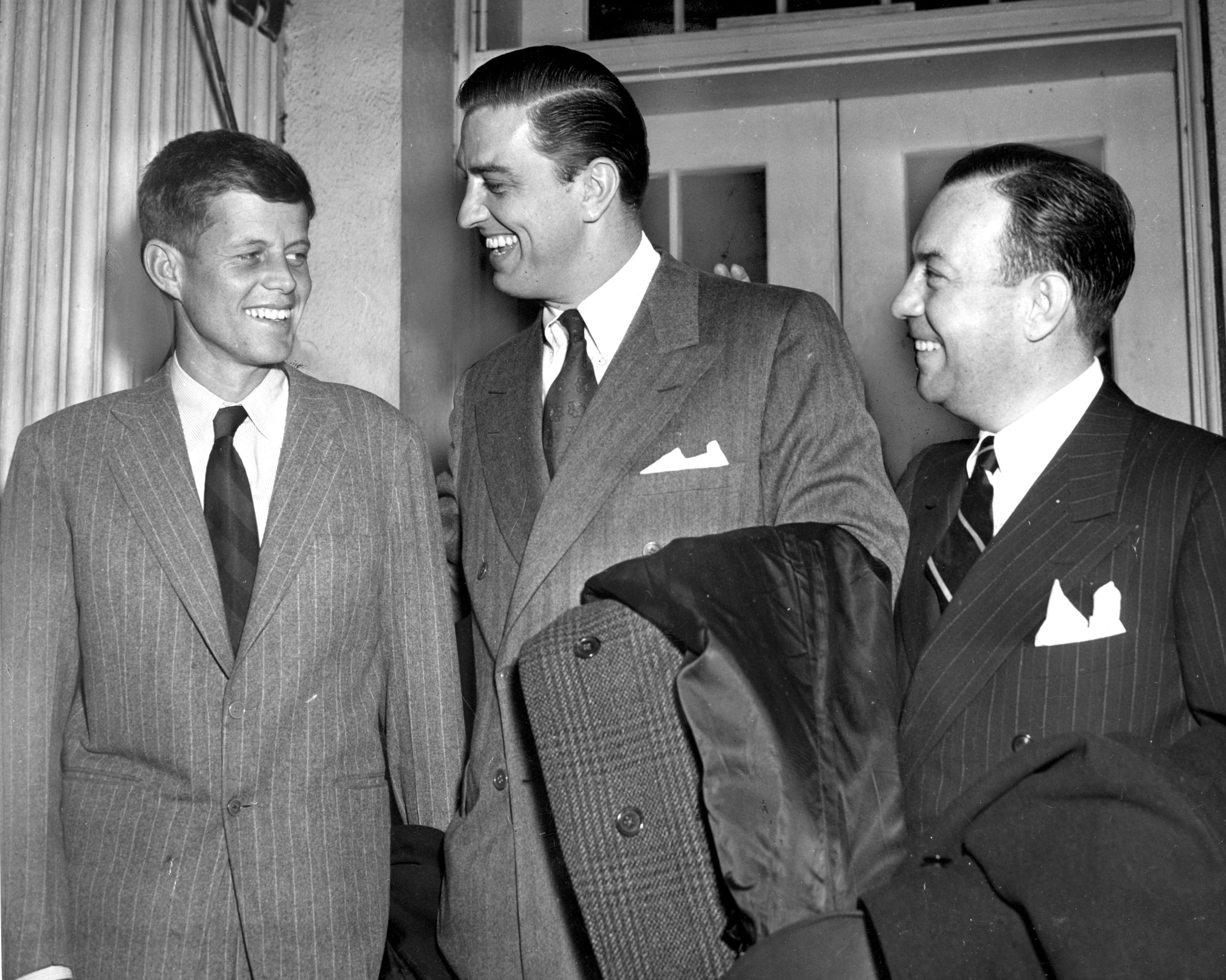John F. Kennedy fretted over his frail appearance alongside Franklin D. Roosevelt Jr., and Robert F. Wagner in 1948.