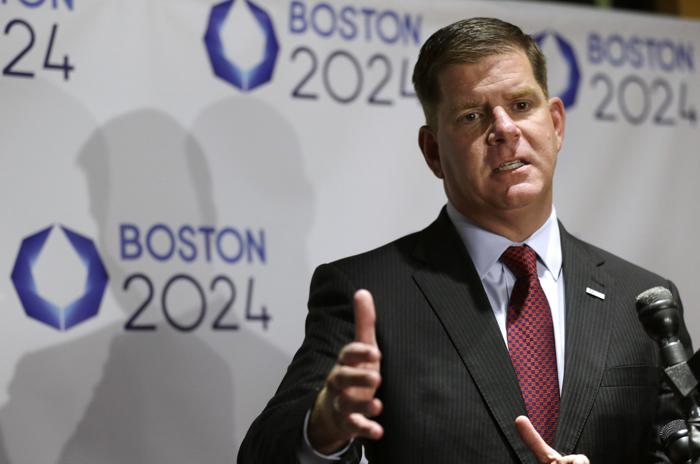 Mayor Walsh addressed an audience during an event held to generate public interest in a 2024 Olympics bid for the city of Boston in October.