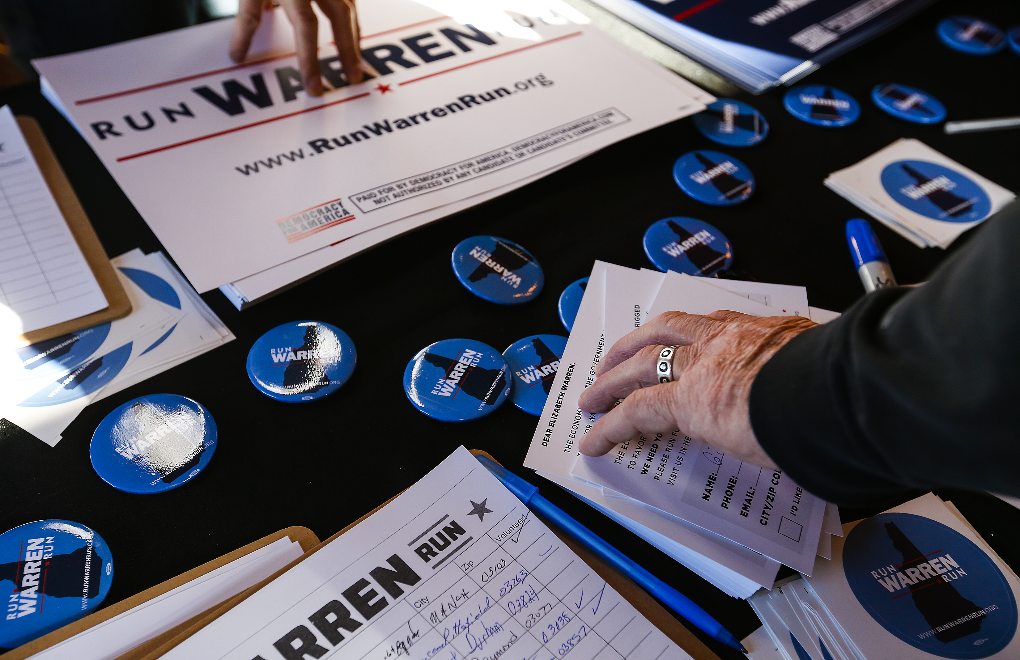 A rally in Manchester, N.H., to urge Elizabeth Warren to run for president.