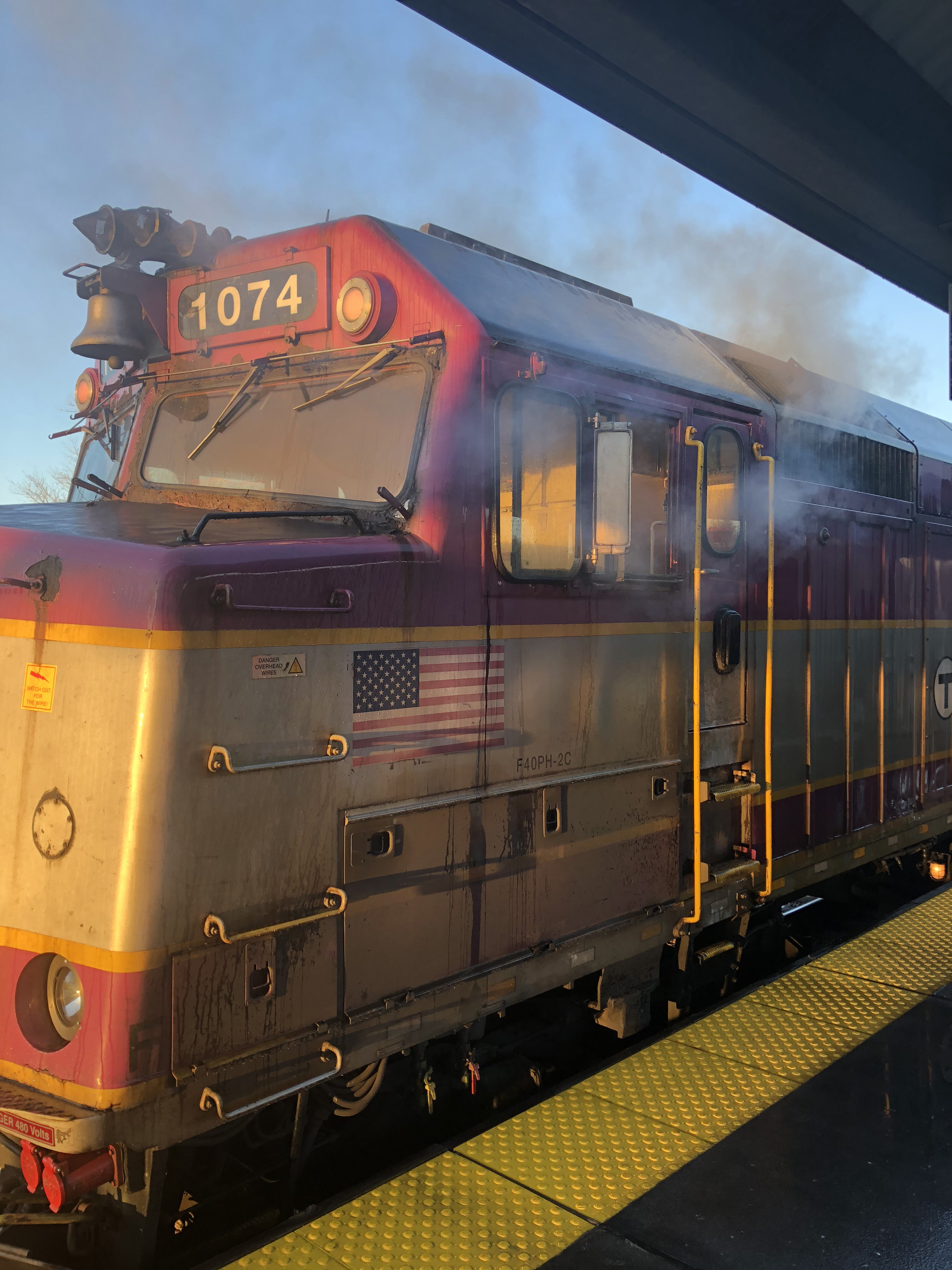 The engine of an MBTA commuter rail line train was extinguished by Hanson firefighters on Nov. 29, 2018.