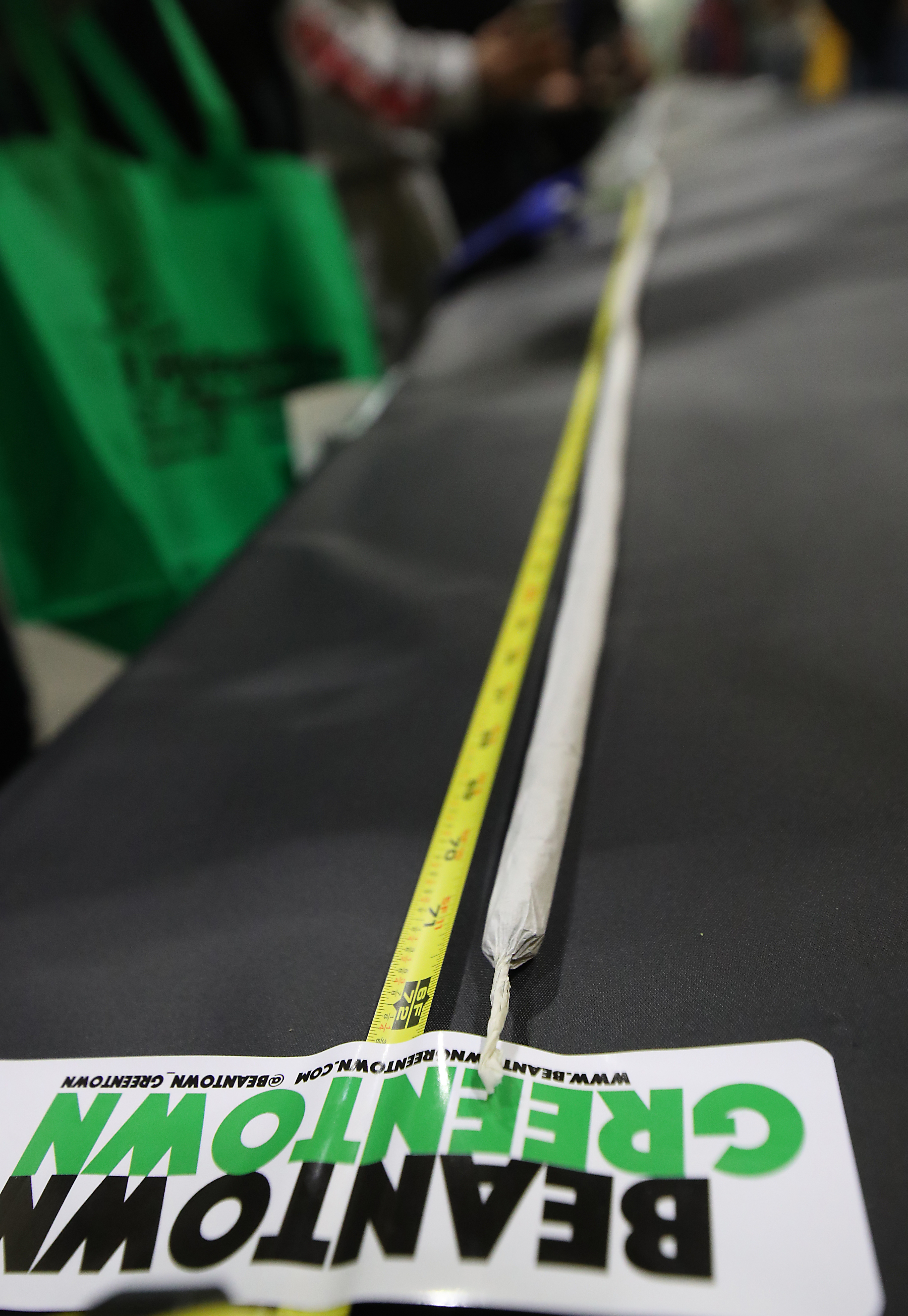 The convention featured a 100-foot-long joint, which contained 2 pounds of weed and reportedly took 100 hours to make.