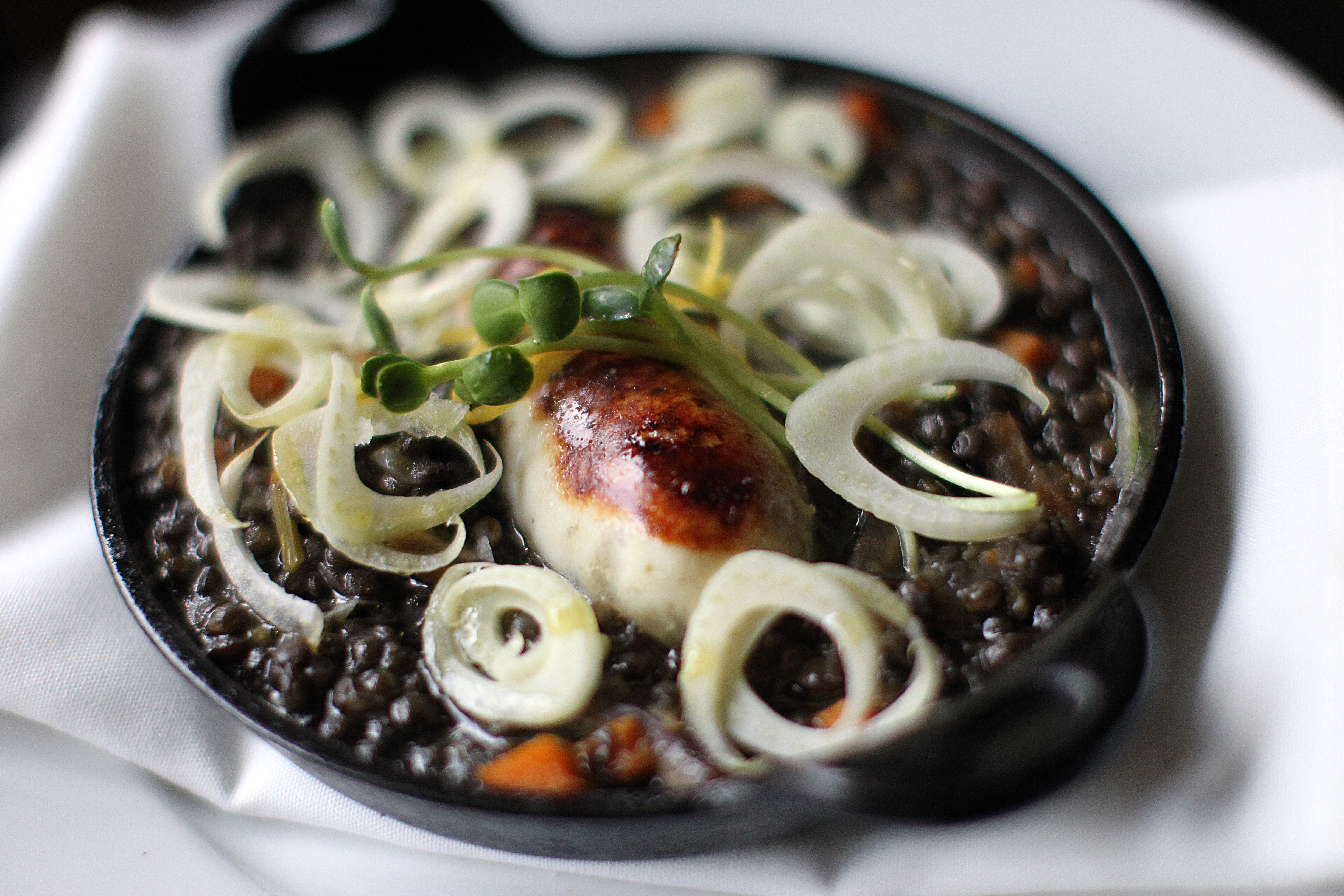 Fish sausage at Ten Tables.