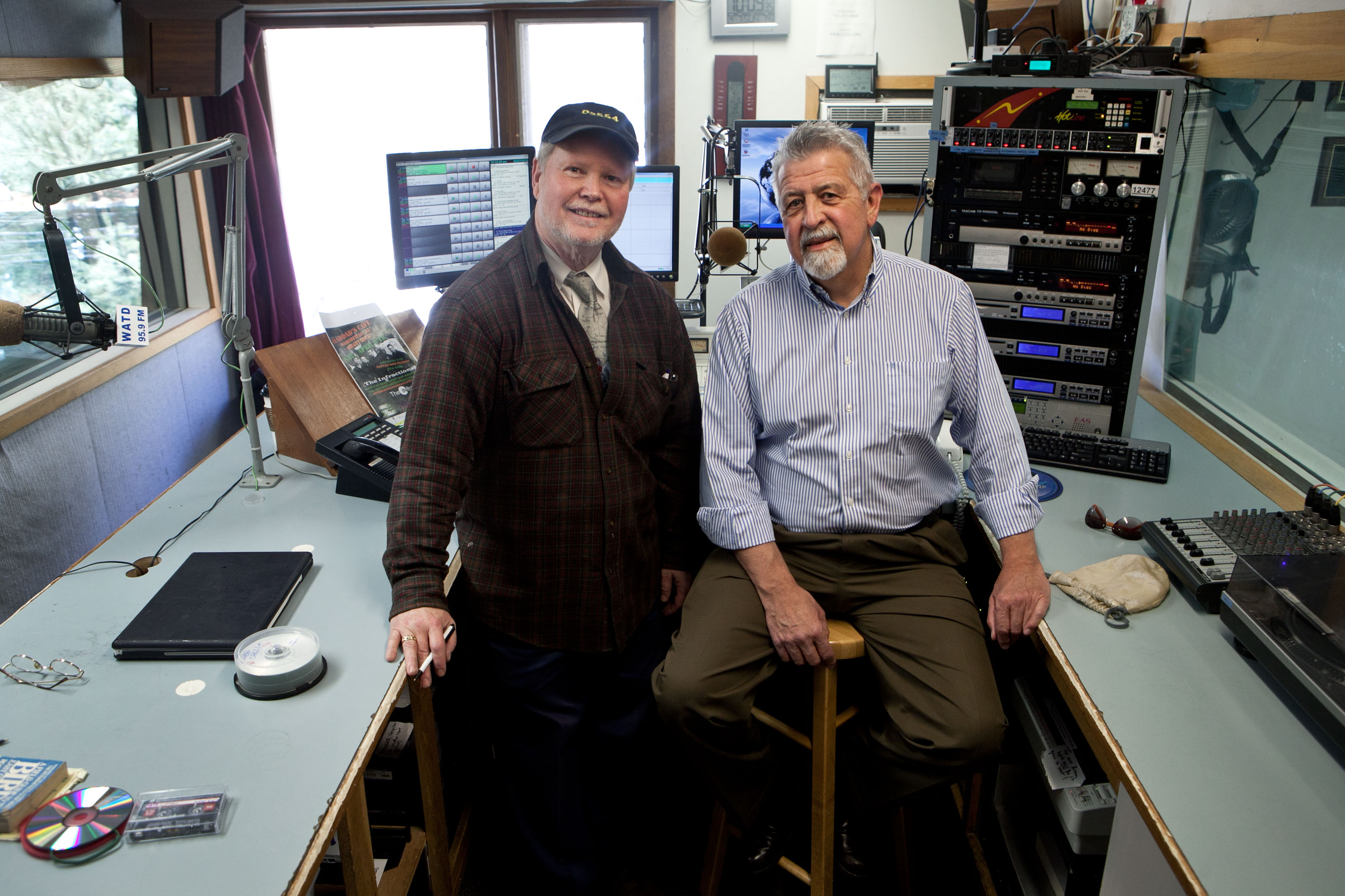 “We have nothing in common,” Brown says of producer Mark Duffield (left). “We just get along really well.”