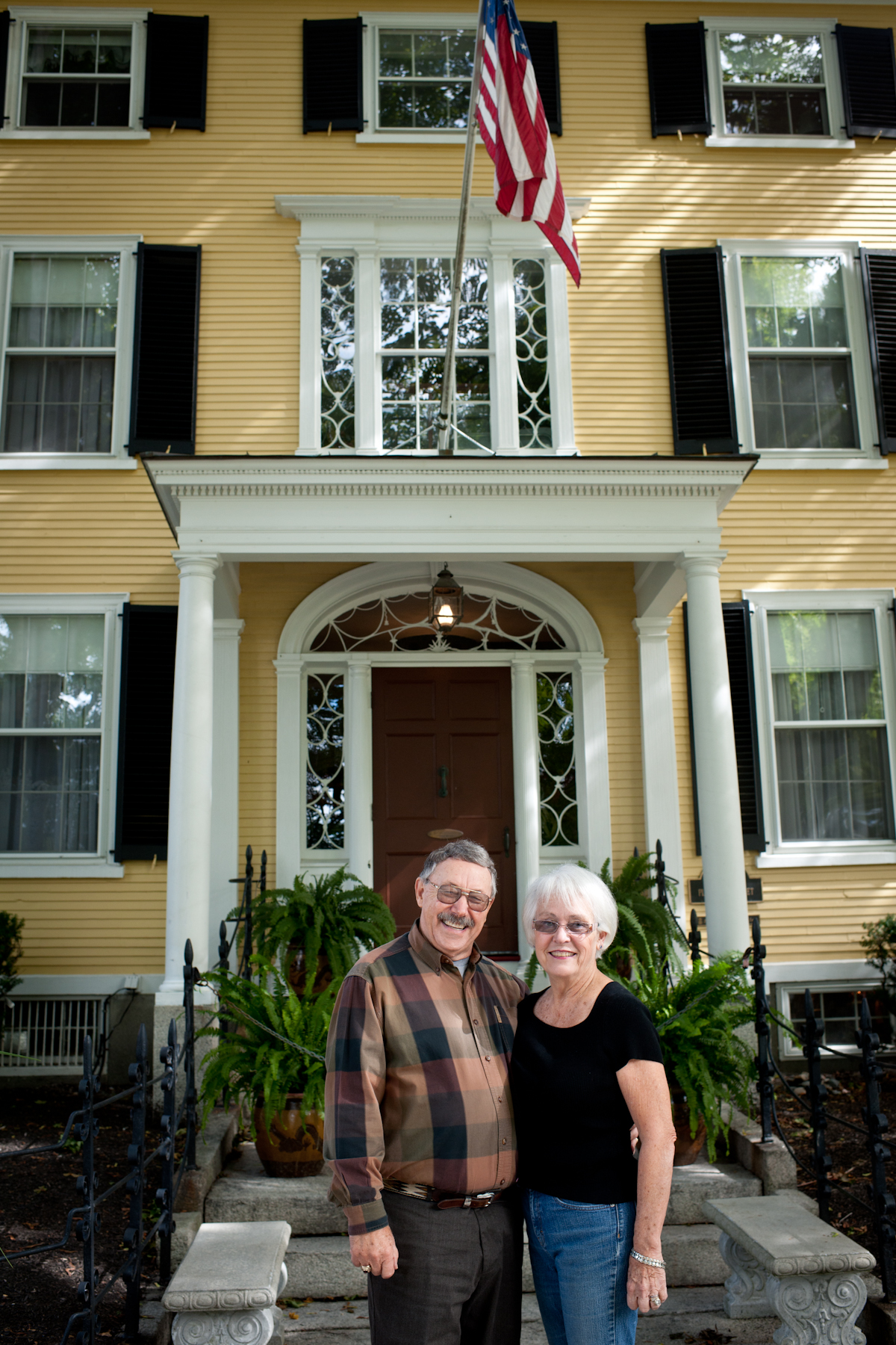 Innkeepers Rick Litchfield and Bev Davis of Captain Lord Mansion in Kennebunkport.