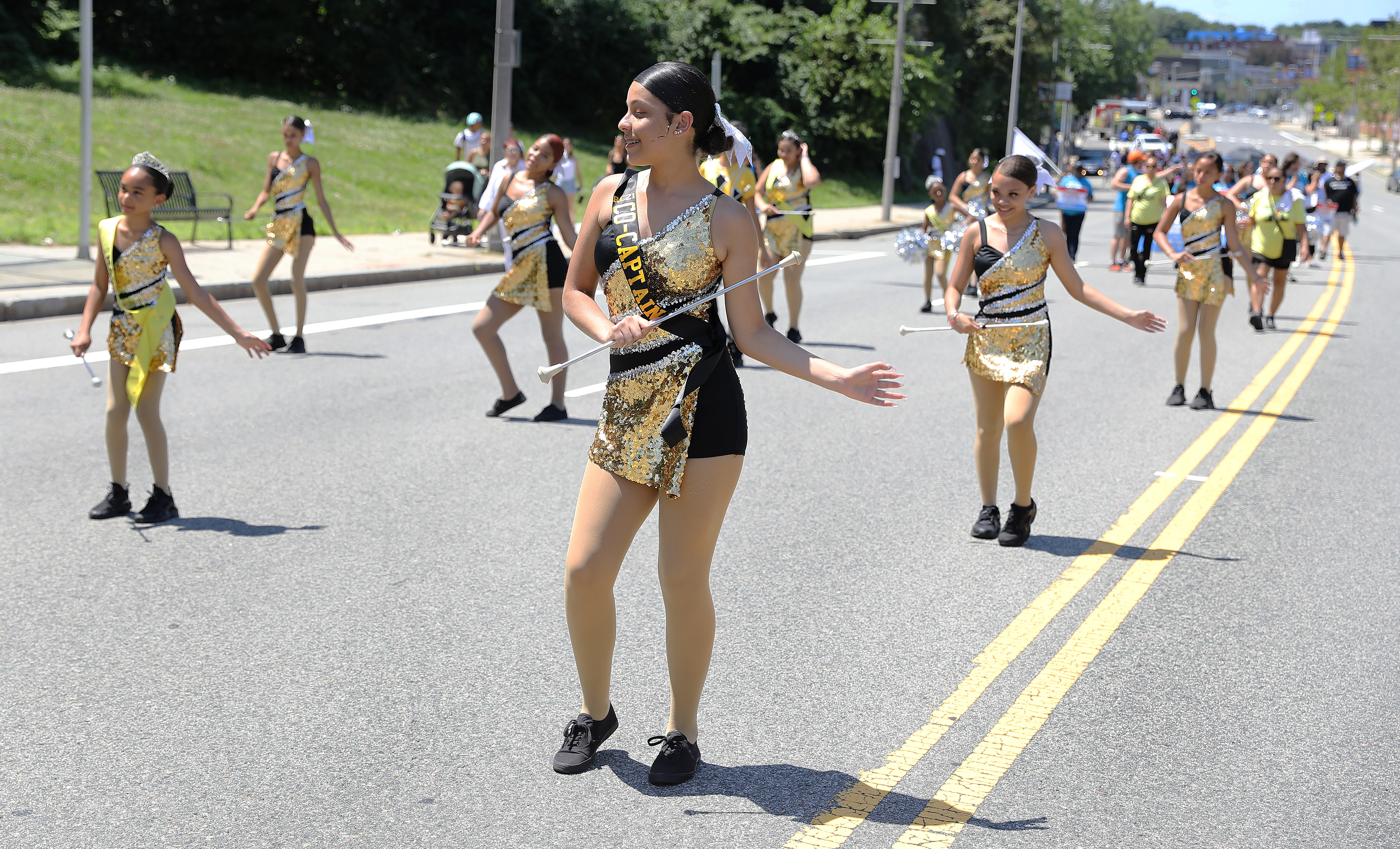 Dancers twirled batons and moved gracefully for Roxbury residents and others.