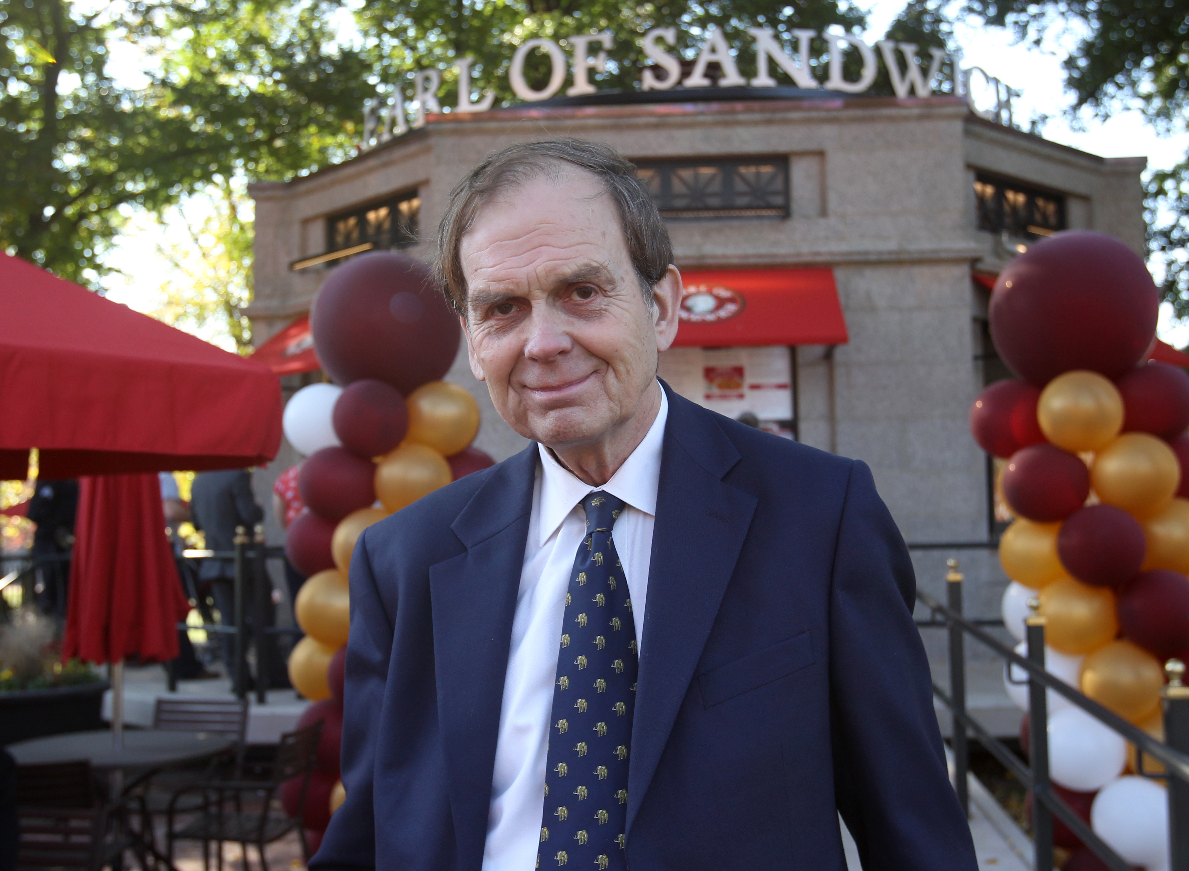 “I’m so delighted to be in Boston for the very first time,” said John Montagu, the 11th Earl of Sandwich and part owner of the Earl of Sandwich fast-food chain.