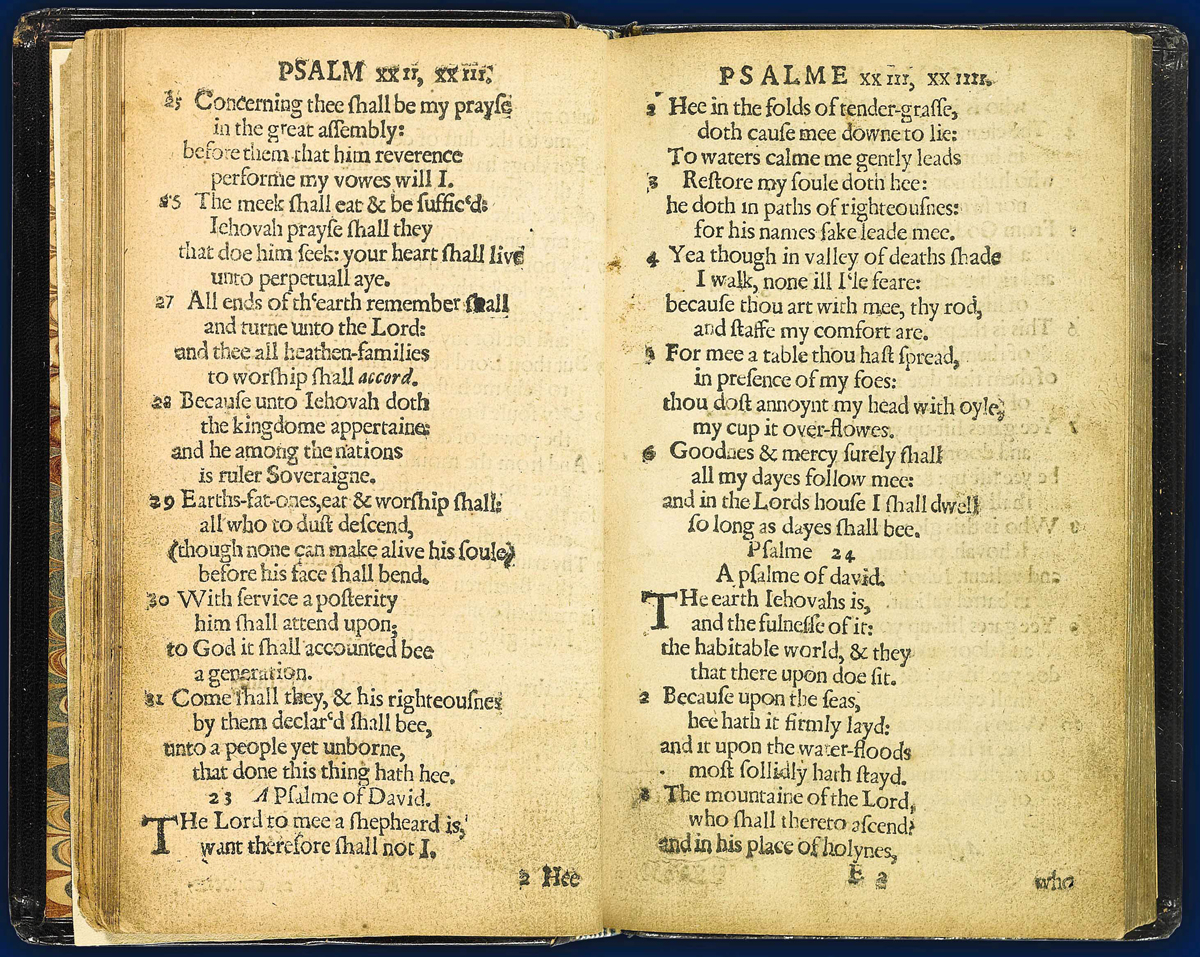 The Bay Psalm Book,amore literal English translation of the Book of Psalms, was one of two owned by the Old South Church.