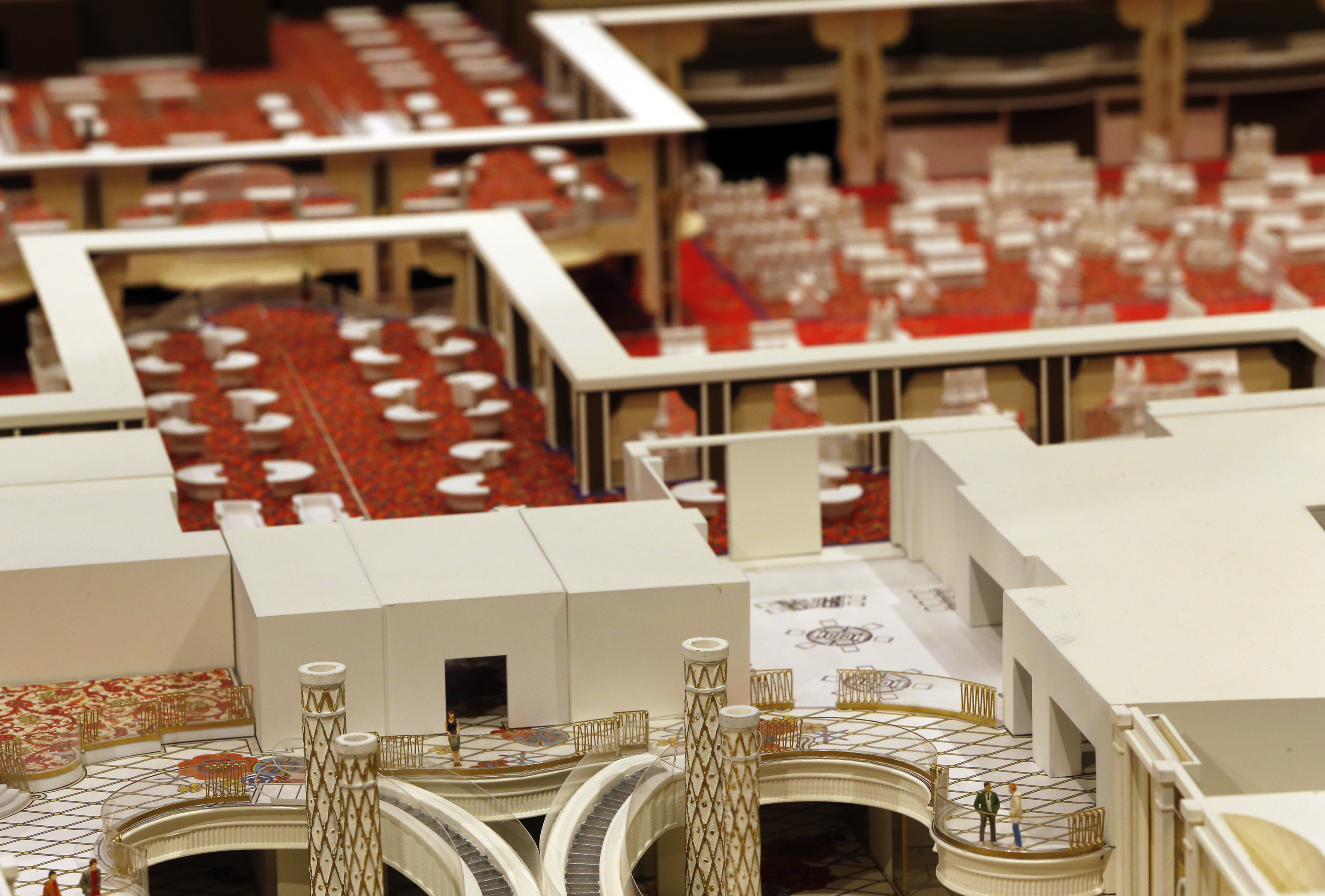 A model of the casino floor.