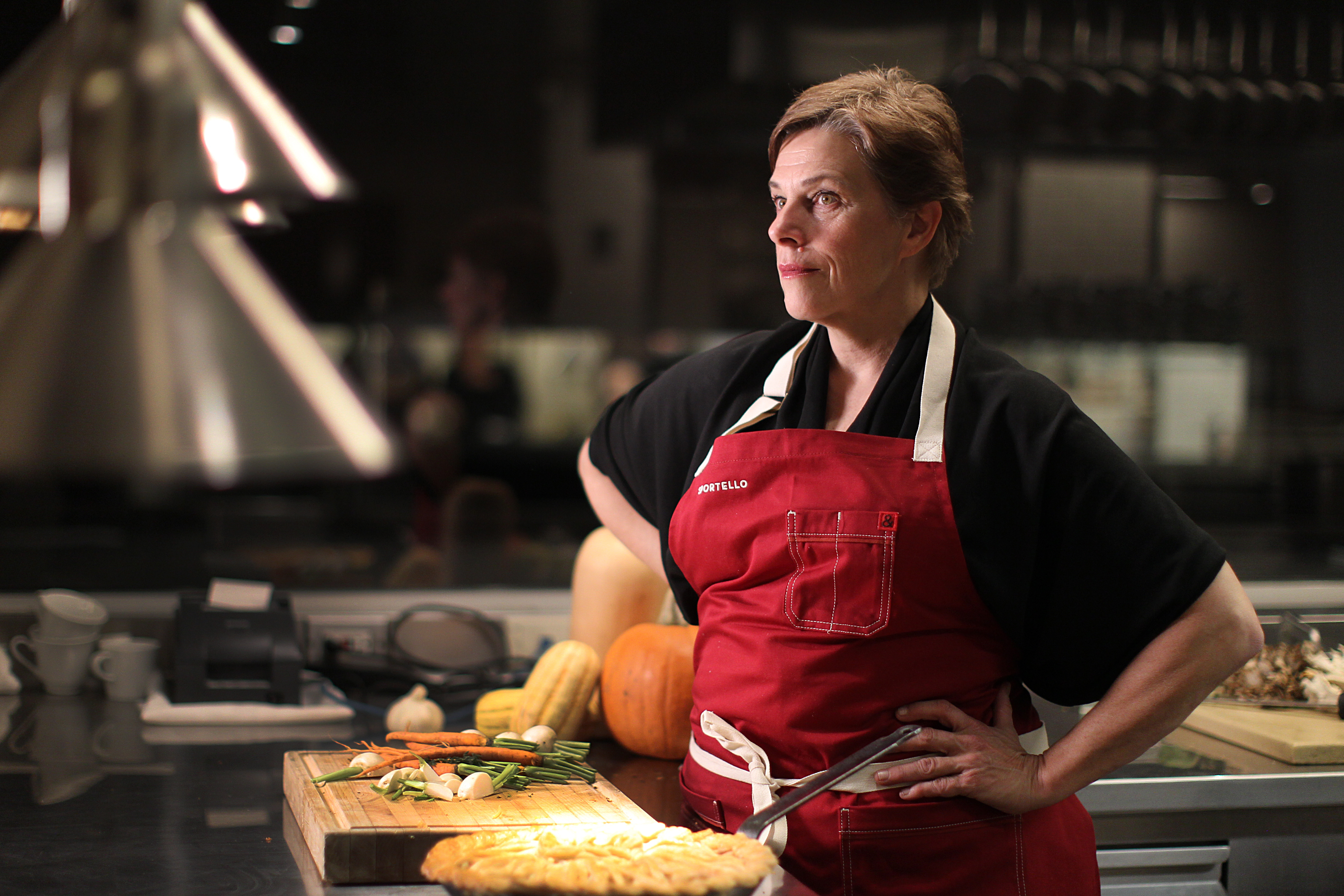 Lynch in the kitchen at Menton.