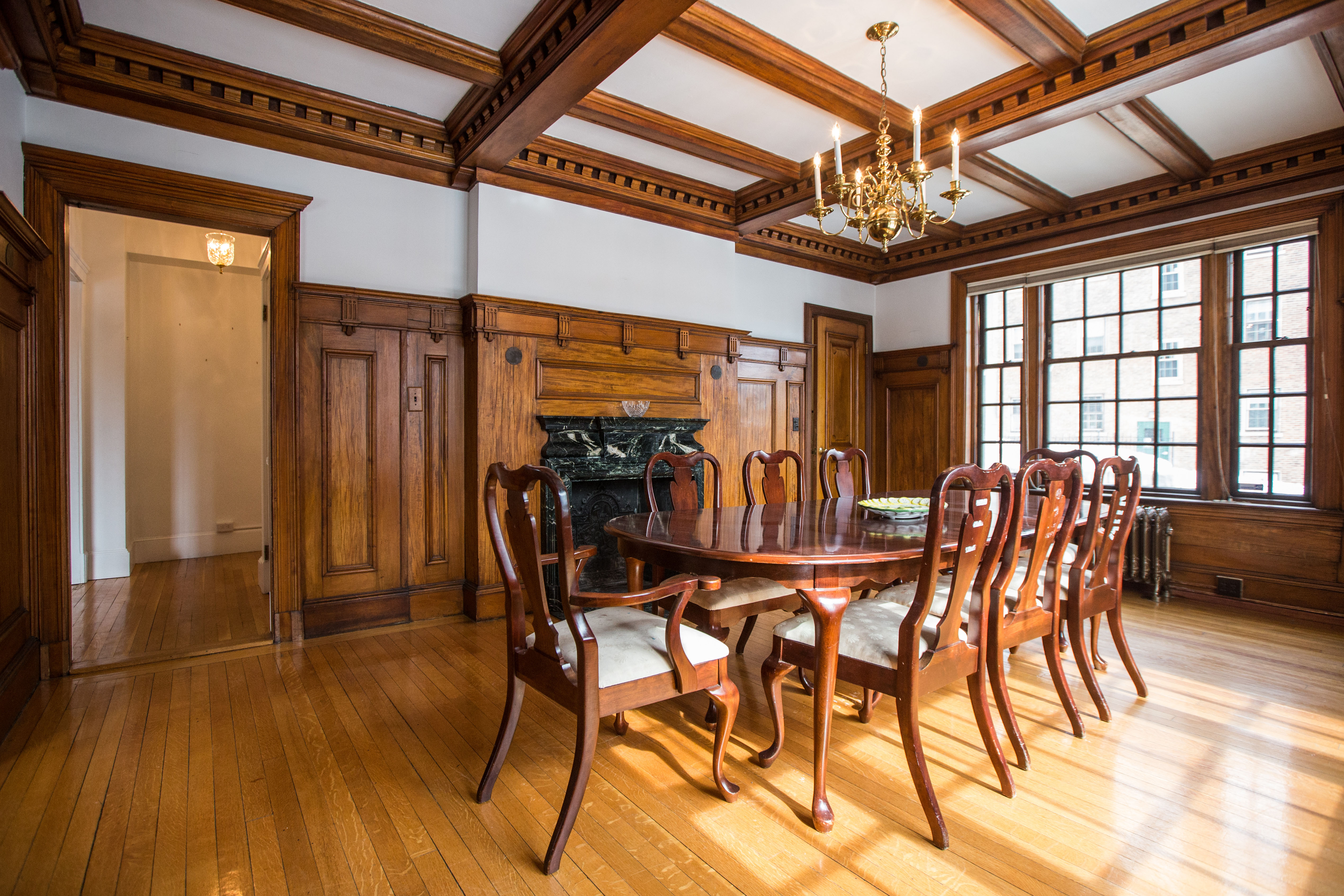 The dining room.