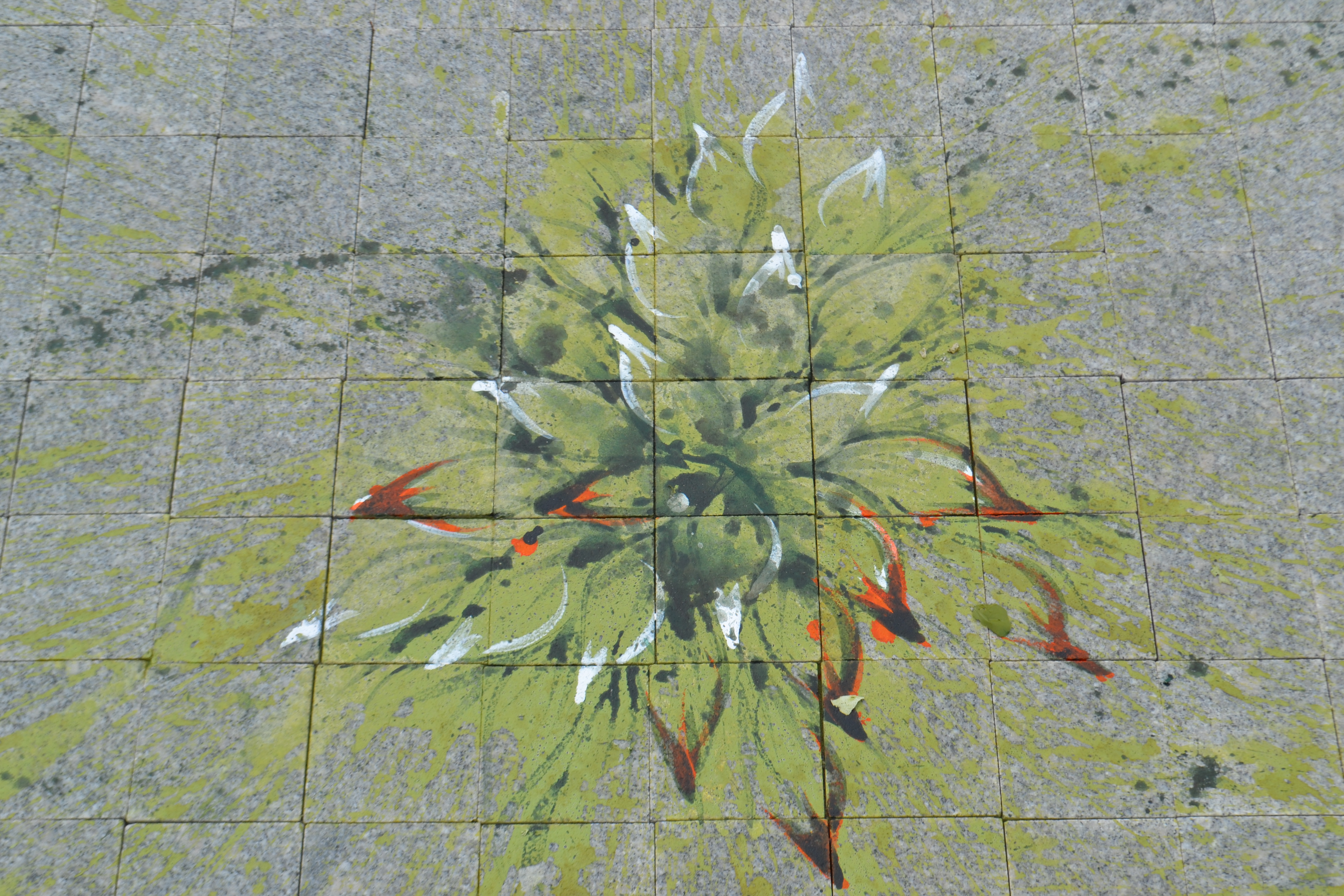 A detail of Imran Qureshi’s “The Garden Within.”