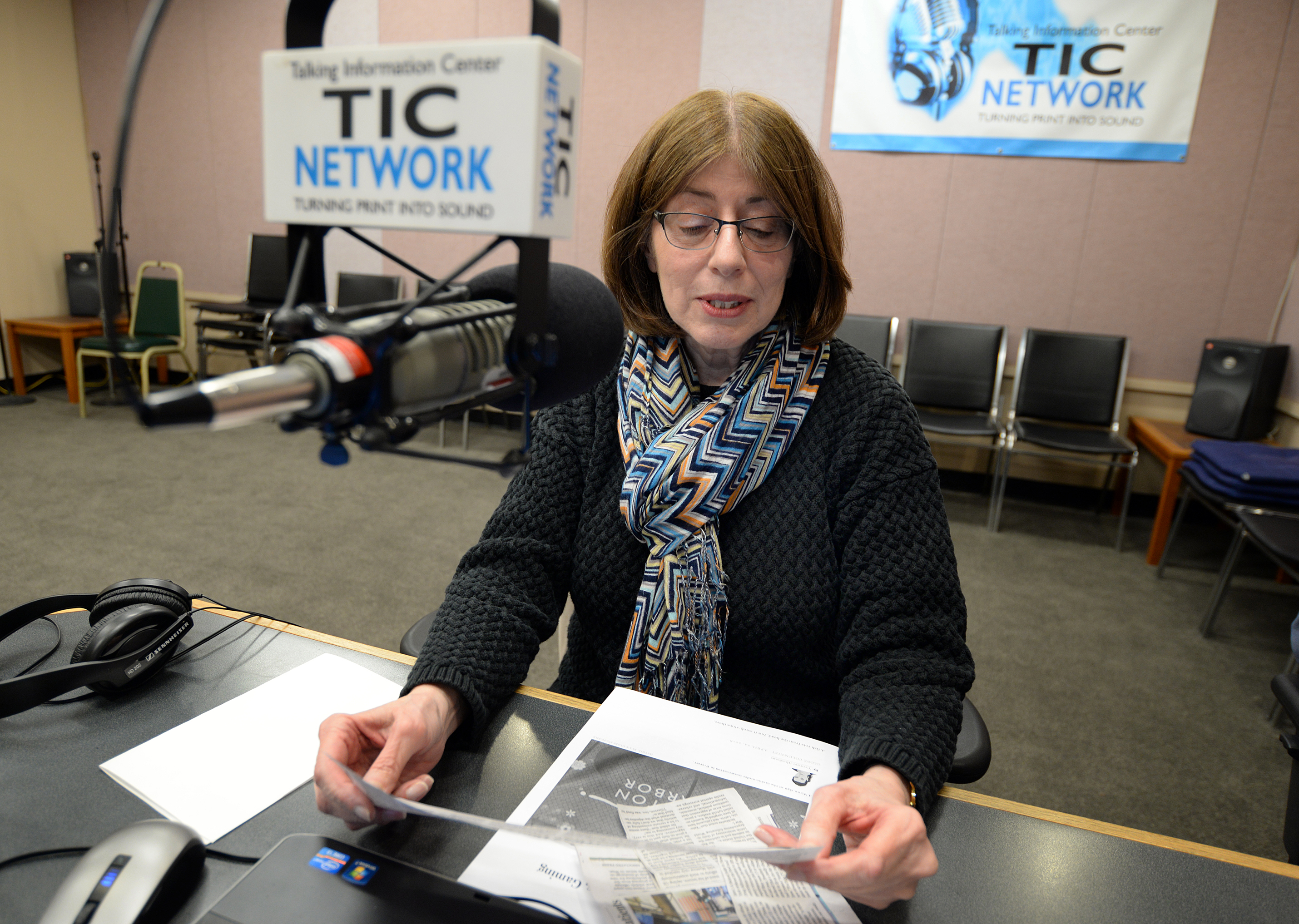. . . as does Carol DiNatale. “I’ve met some of the people who listen to the station,’’ said another volunteer, “and they are always so appreciative of hearing our voices.”