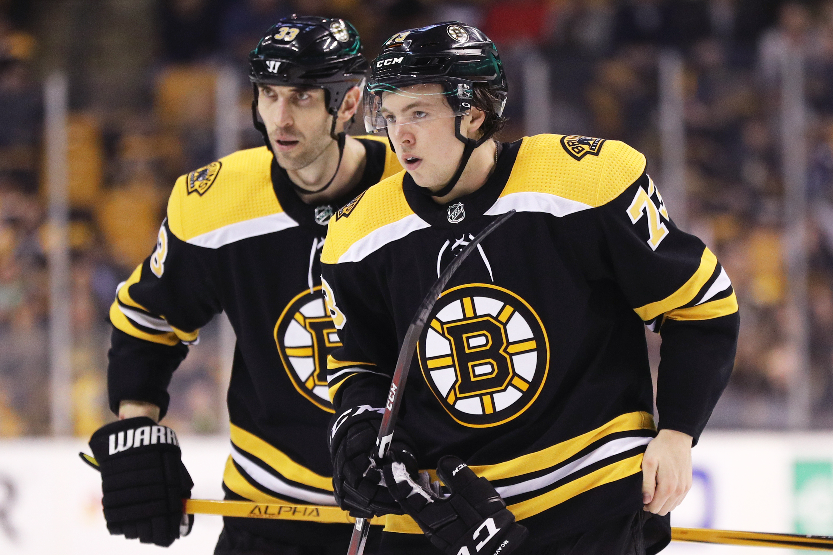 Zdeno Chara (left) said Charlie McAvoy’s transgressions were not major issues.