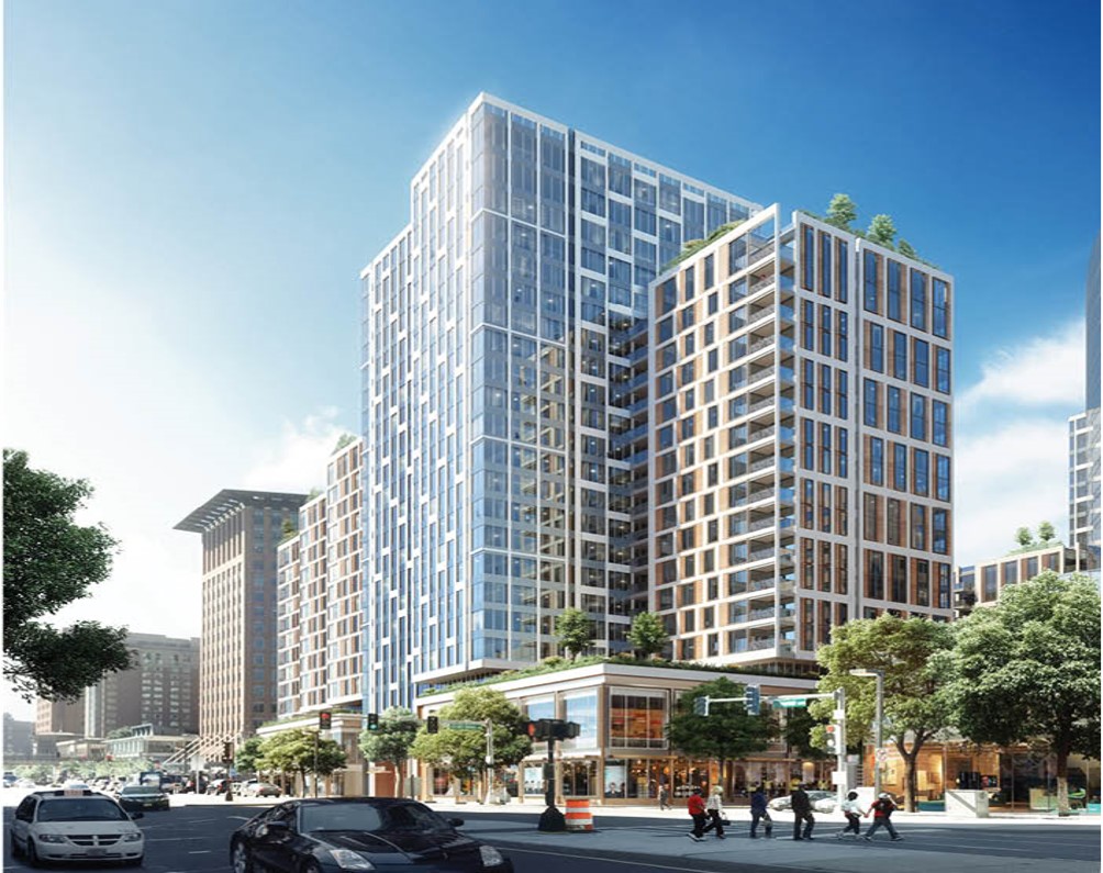 Rendering of the Cottonwood proposal in the Seaport District.