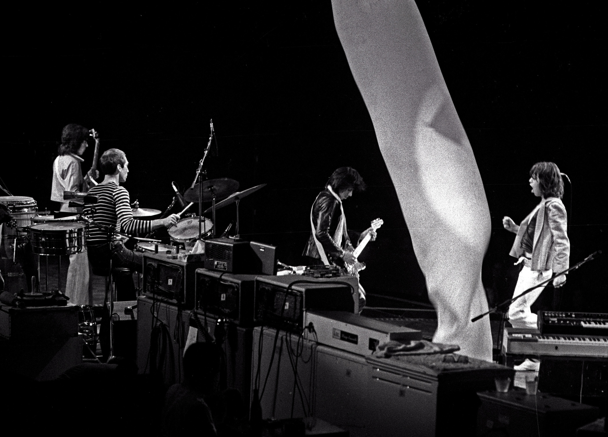 The Rolling Stones at Boston Garden on June 12, 1975.