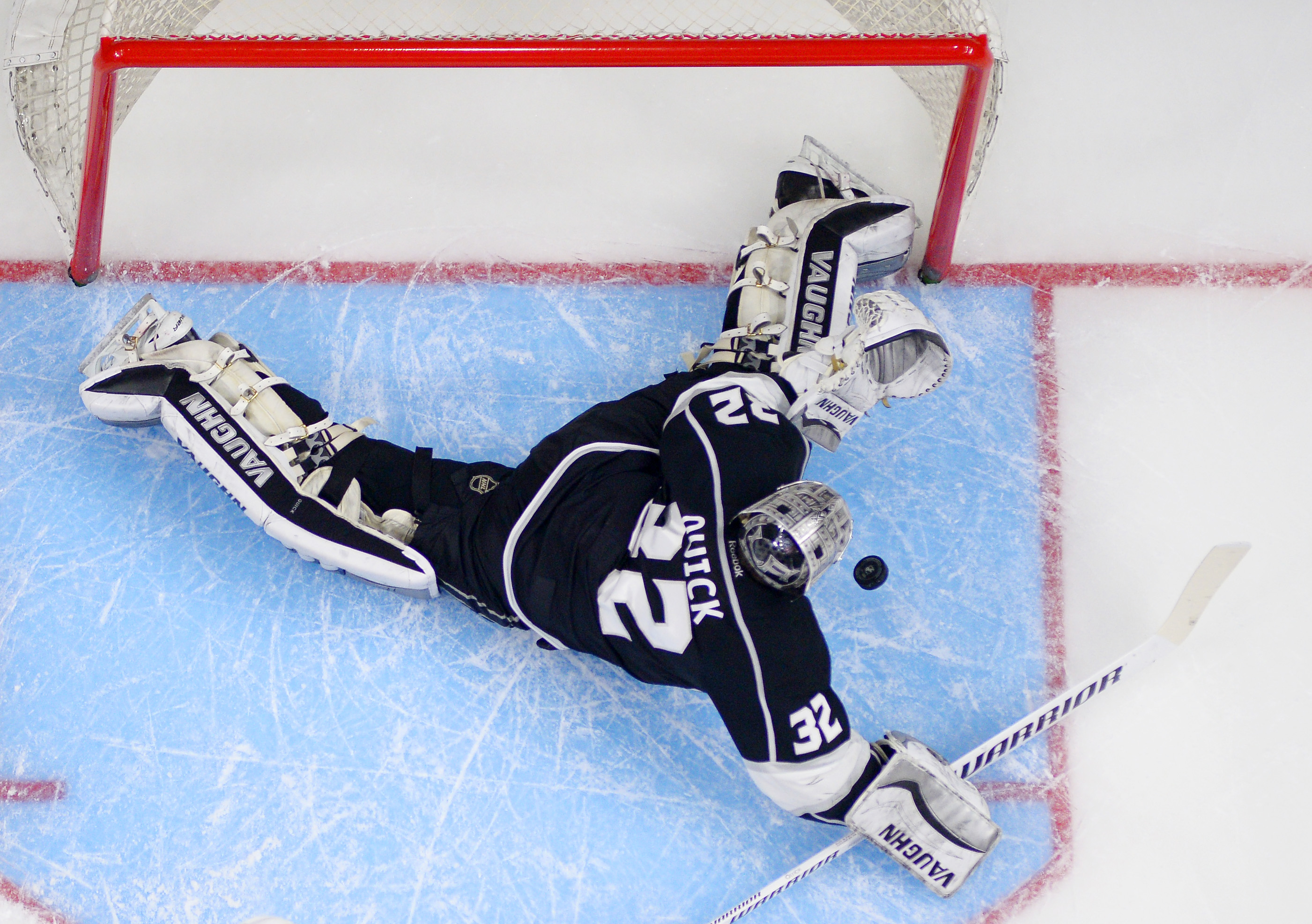 Jonathan Quick noted the strain on his legs because of how deep he has to play against Anaheim top-liners.