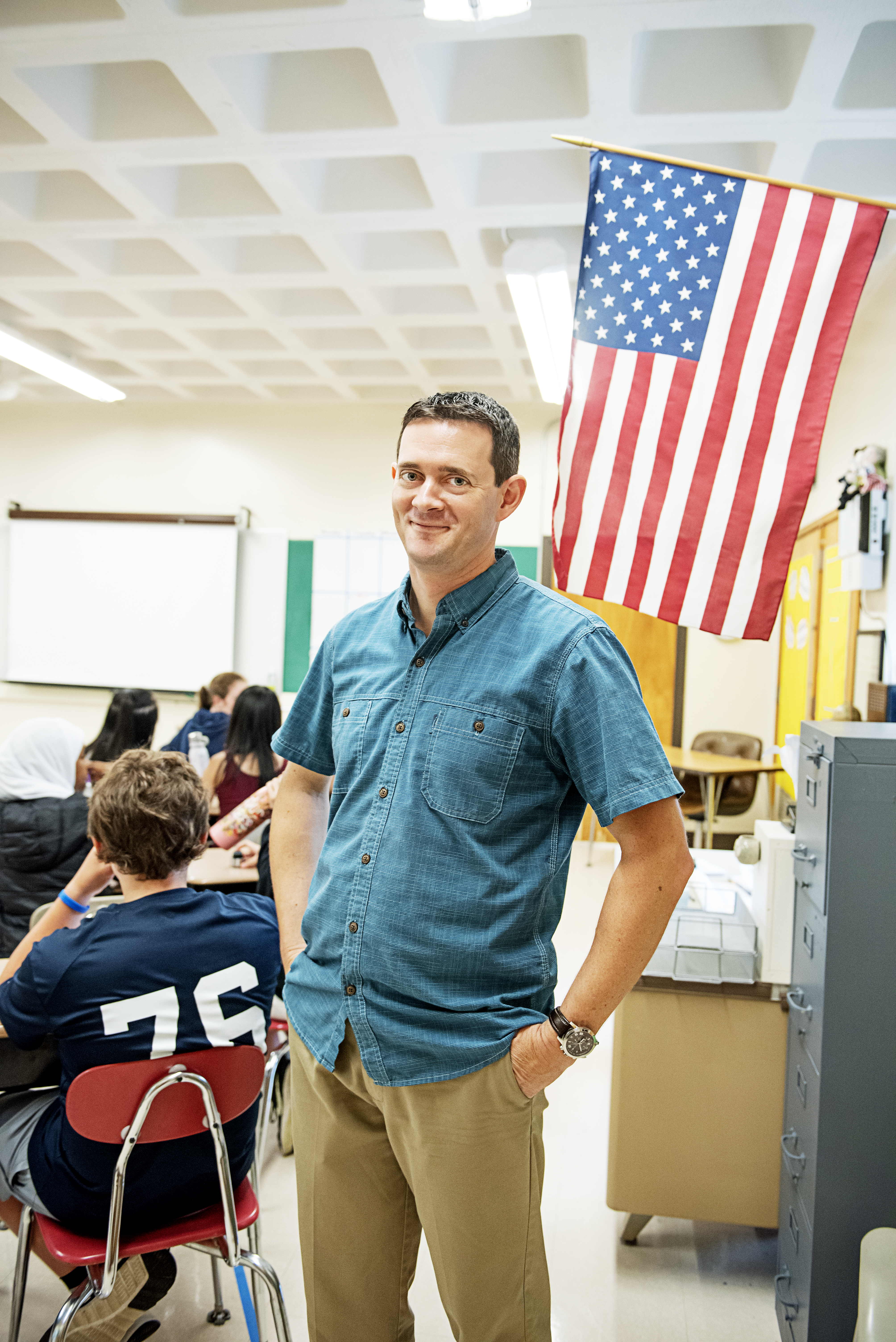 “Civics class is the lens through what it means to be a citizen. It’s about the voice you do and don’t have,” says Andrew Swan, an eighth-grade teacher at Newton’s Bigelow Middle School.