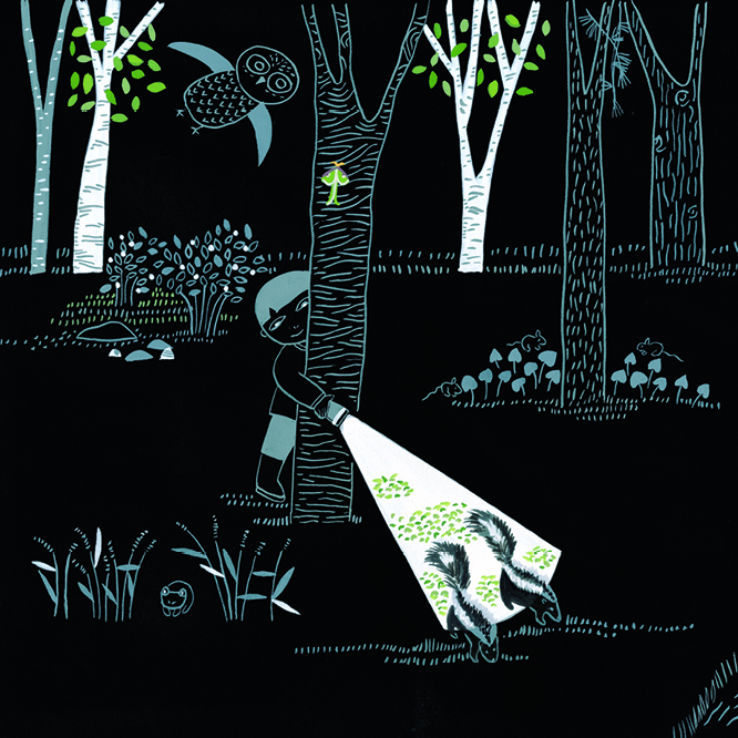An illustration from Lizi Boyd’s “Flashlight.”
