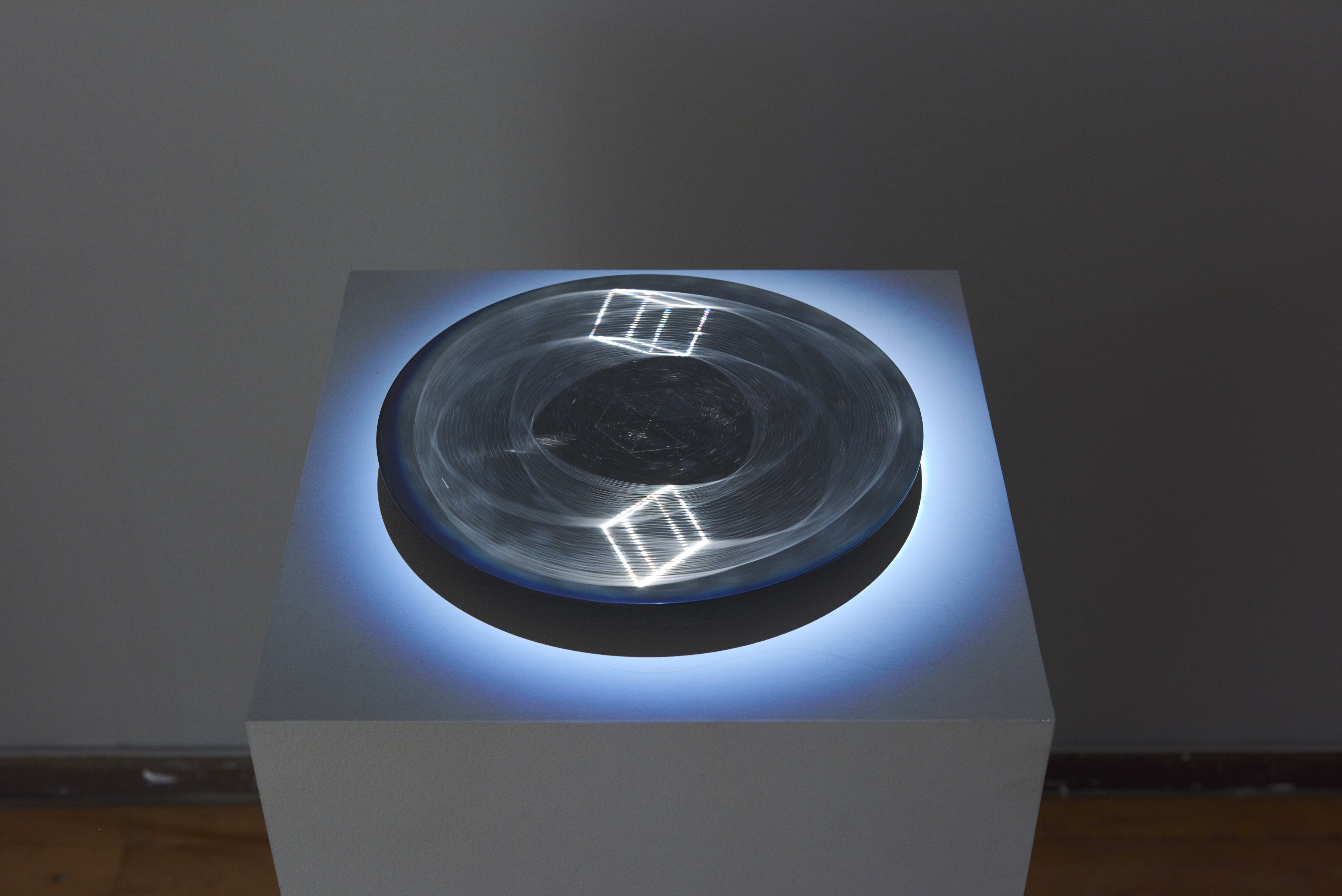“Cube,” one of Tristan Duke’s scratch holograms.