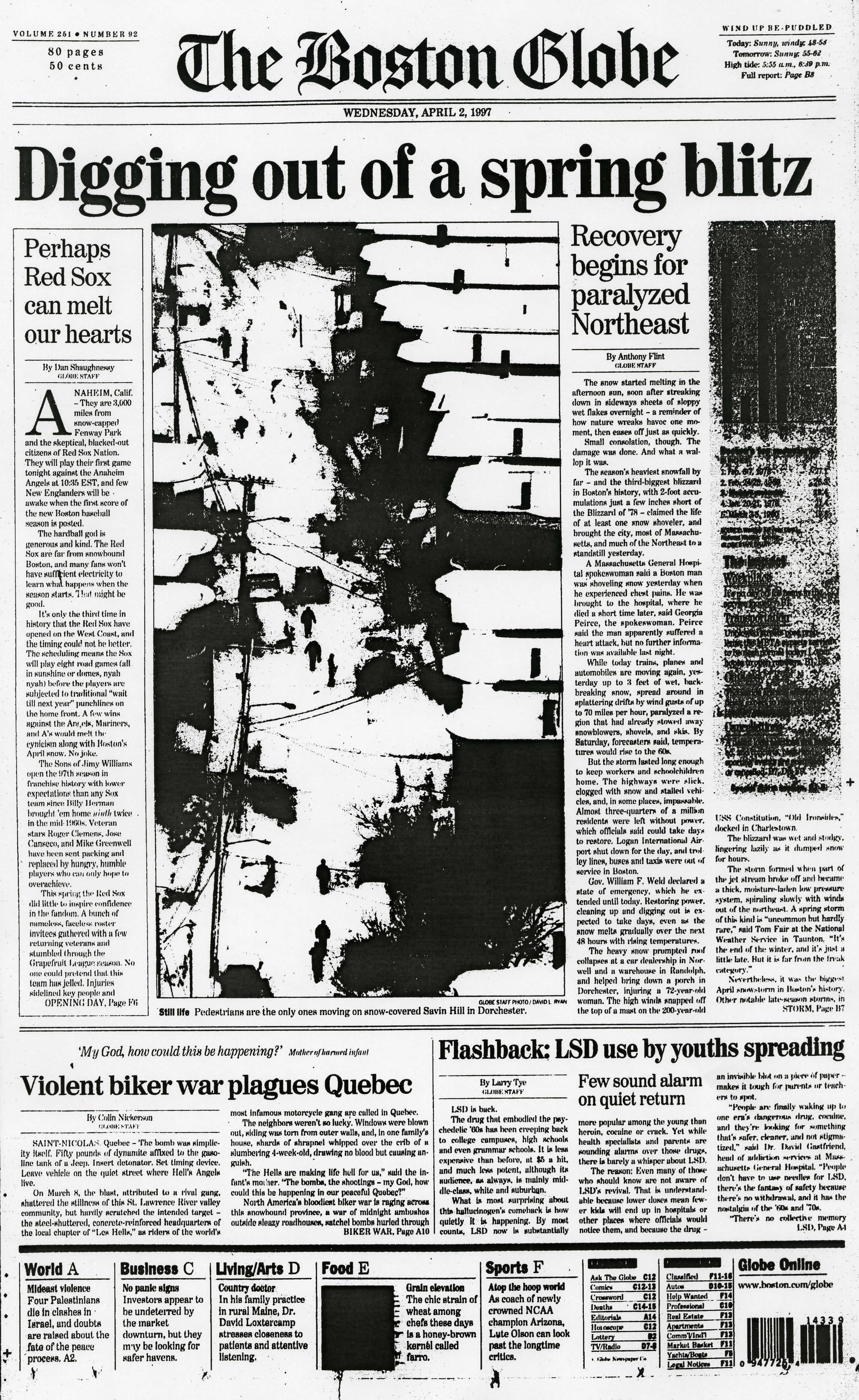 The front page on April 2.