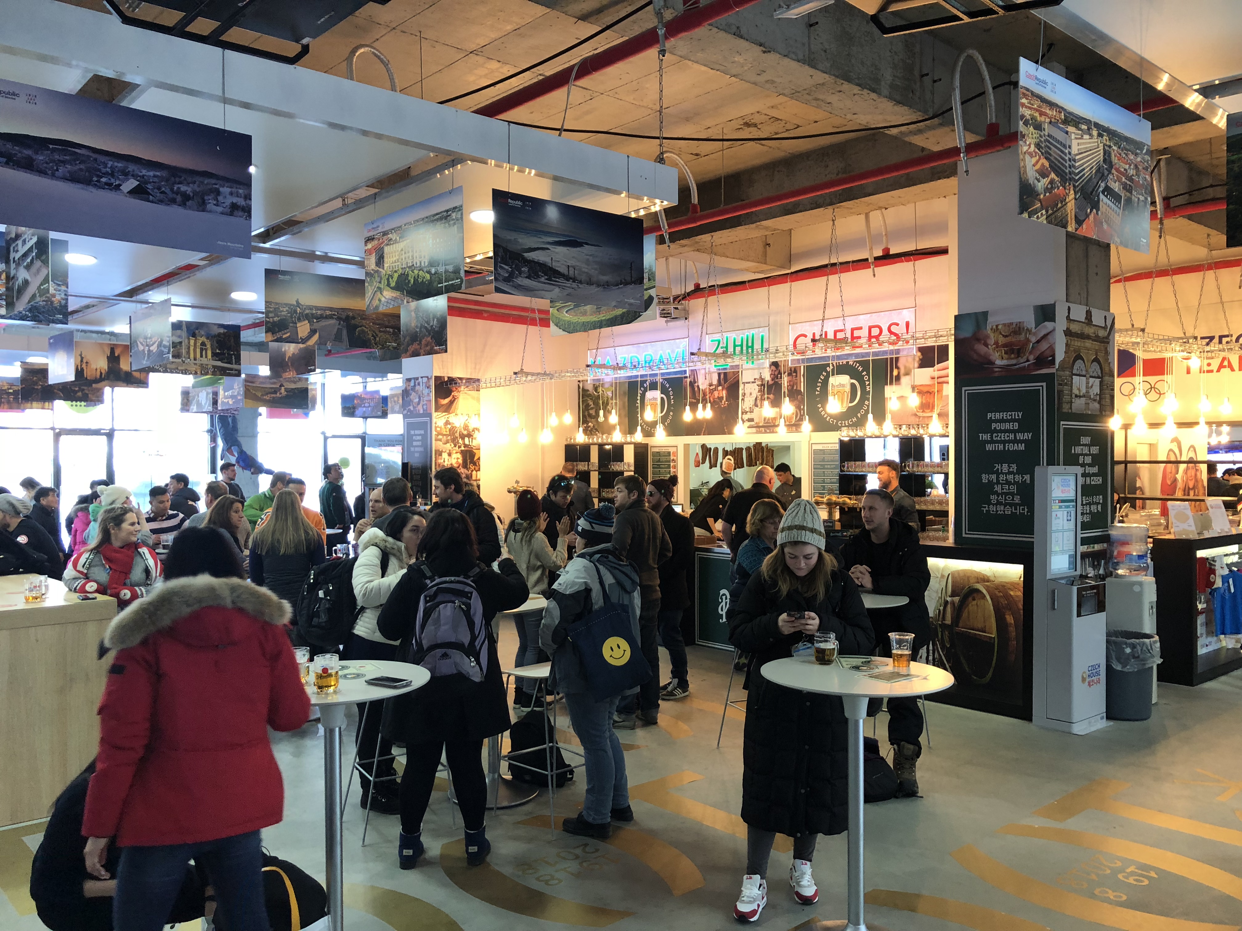 A glass of Pilsner Urquell went great with the authentic food options.