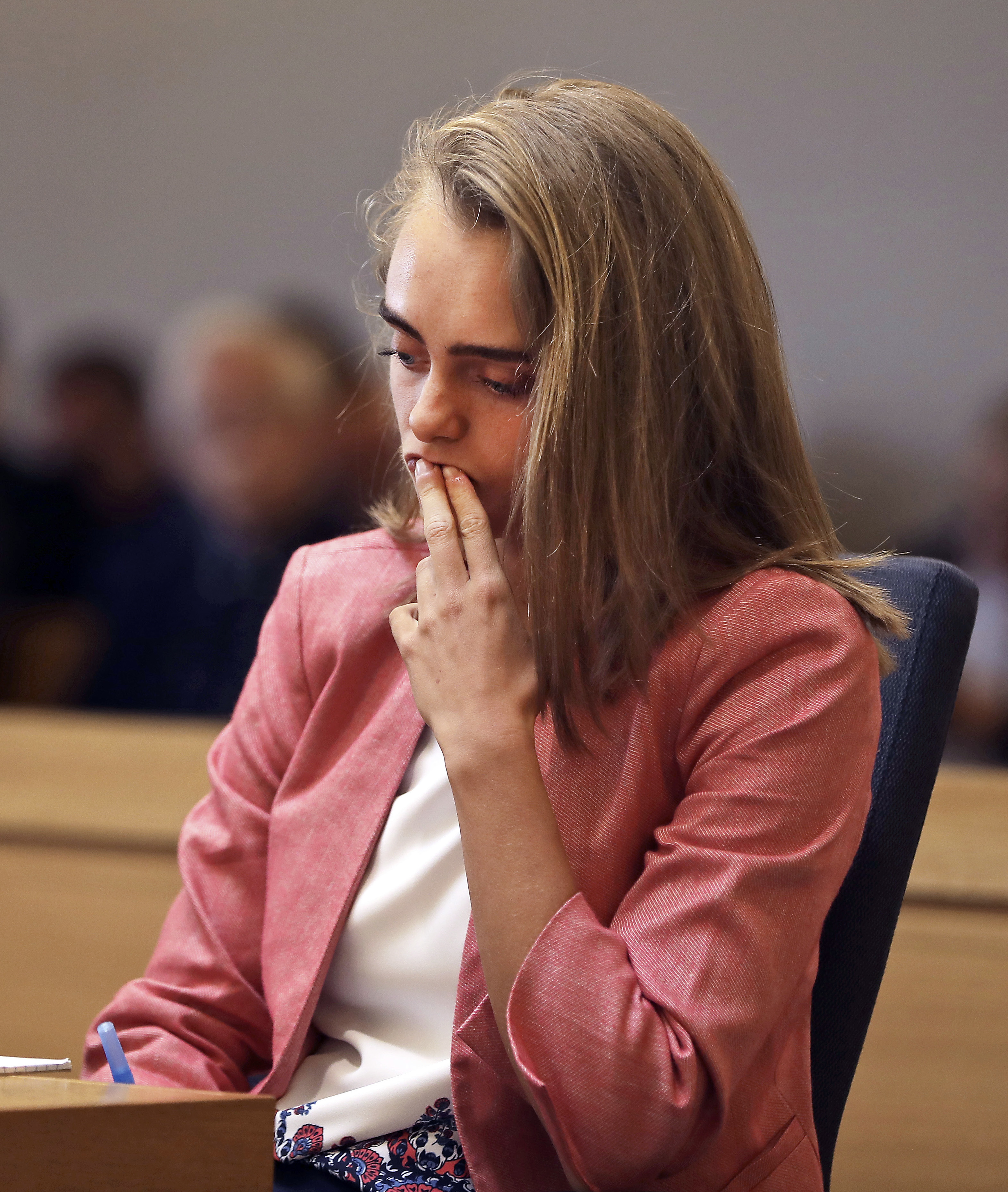 Michelle Carter listened to the prosecution’s opening statement.