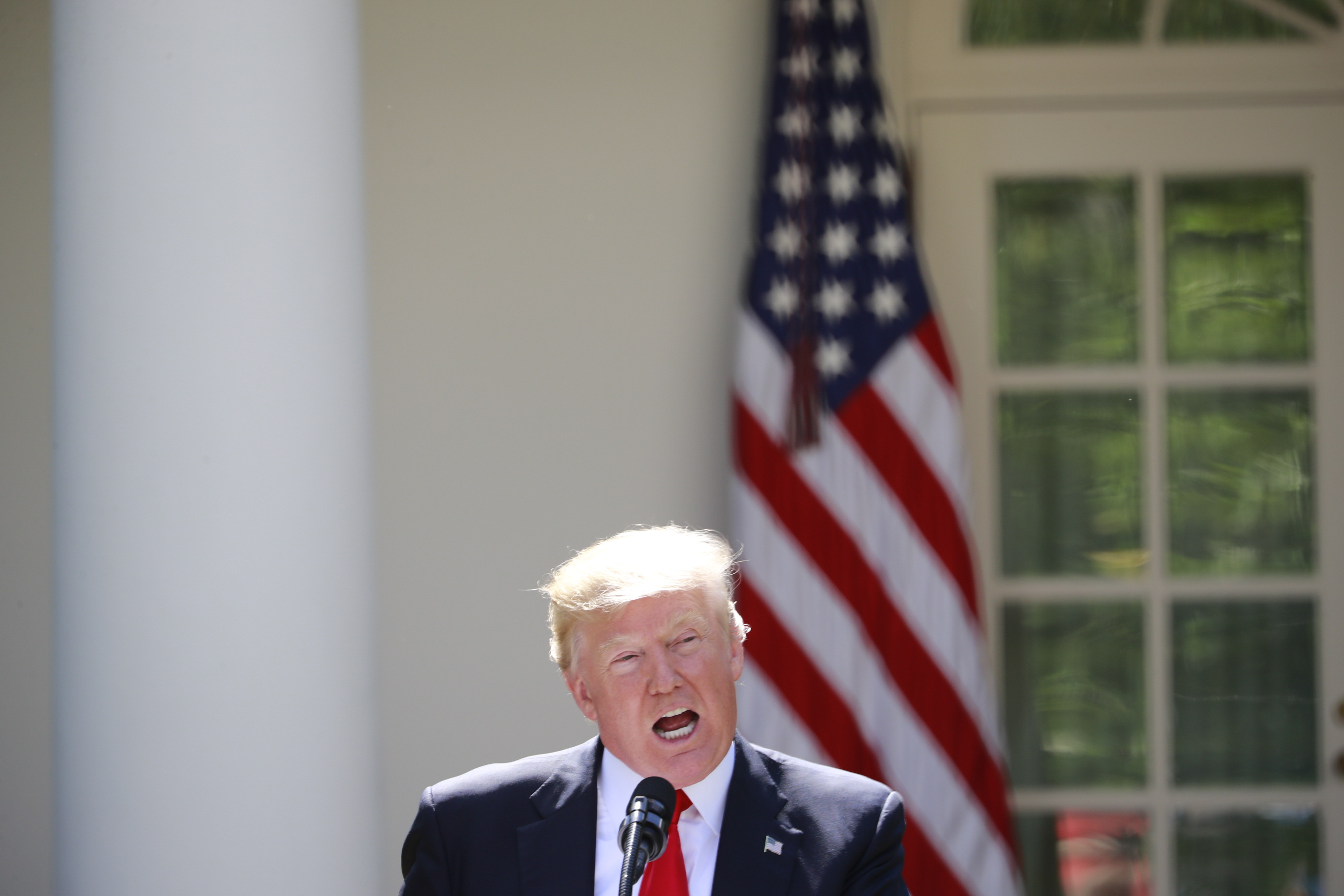 President Trump spoke last week in the Rose Garden. Said Trump in December: “Let it be an arms race. We will outmatch them at every pass and outlast them all.’’