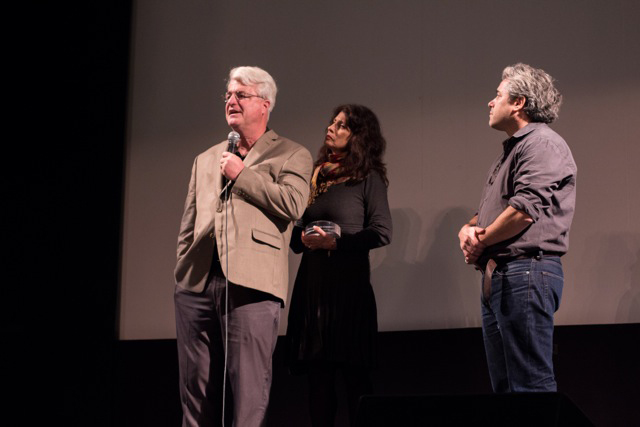 John and Diane Foley with Ross Kauffman at the New Hampshire Film Festival.