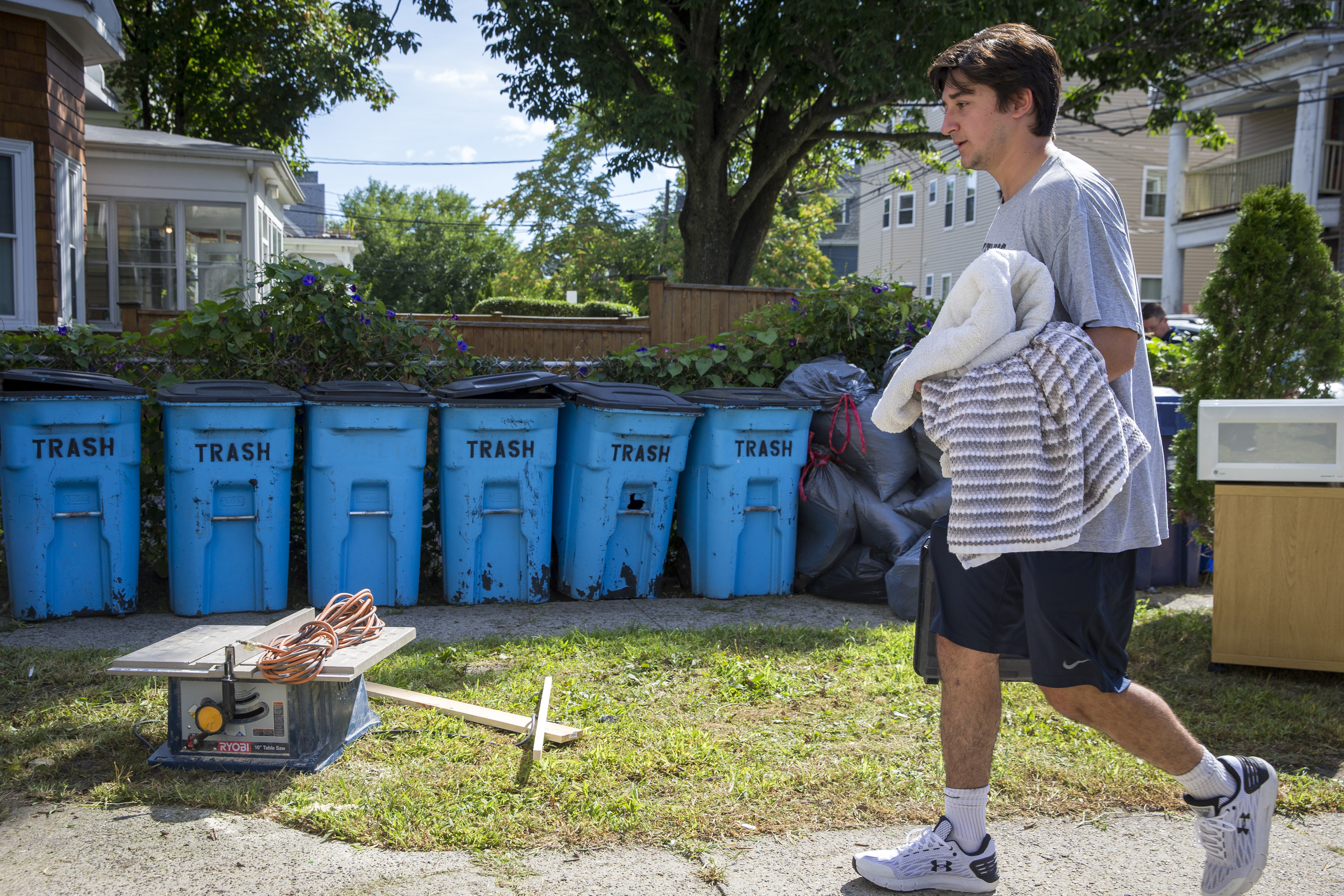 BU sophomore Blake Rondeau moved into his new pad on Sunday.
