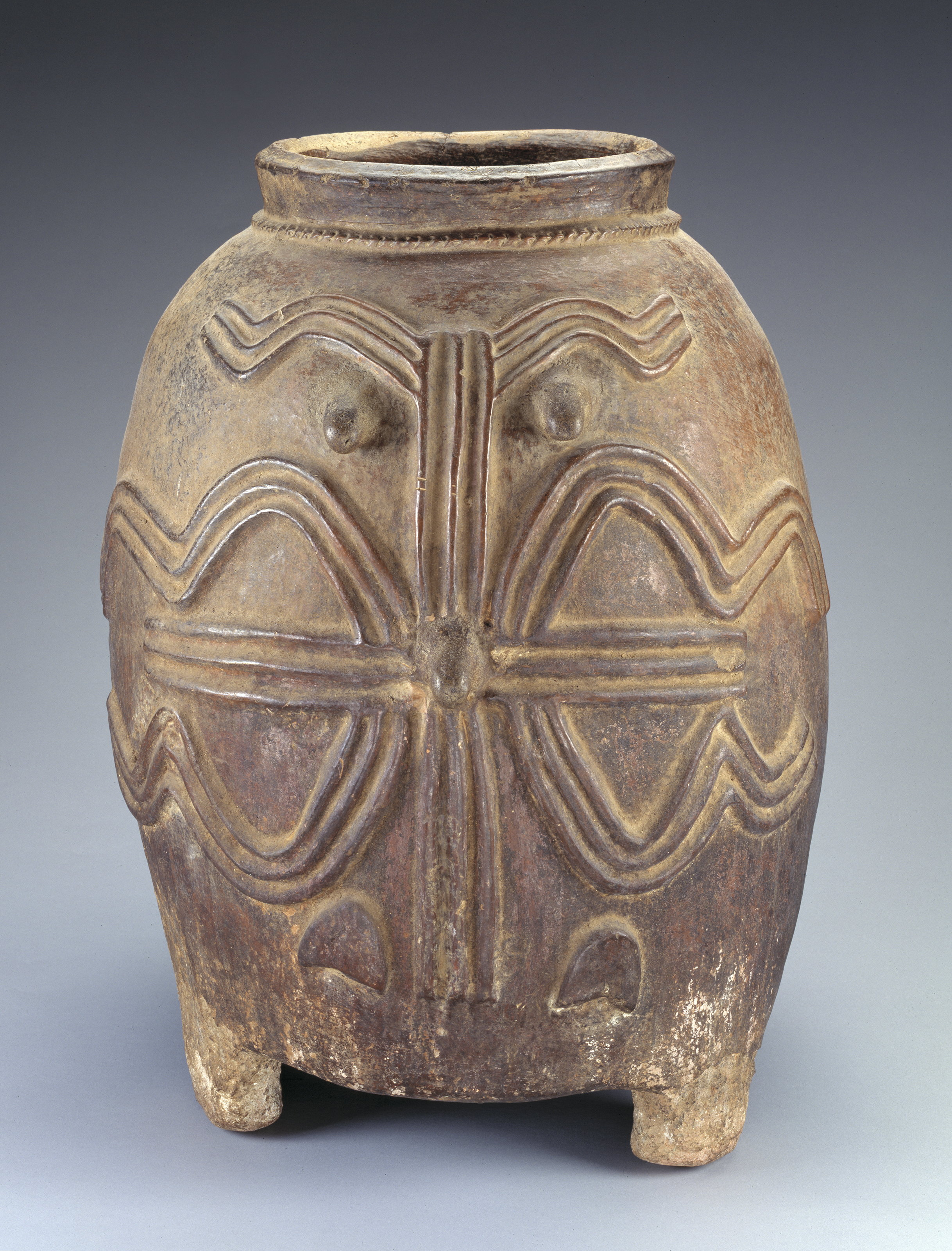 A mid-20th-century storage vessel by a Kurumba artist in Burkina Faso.