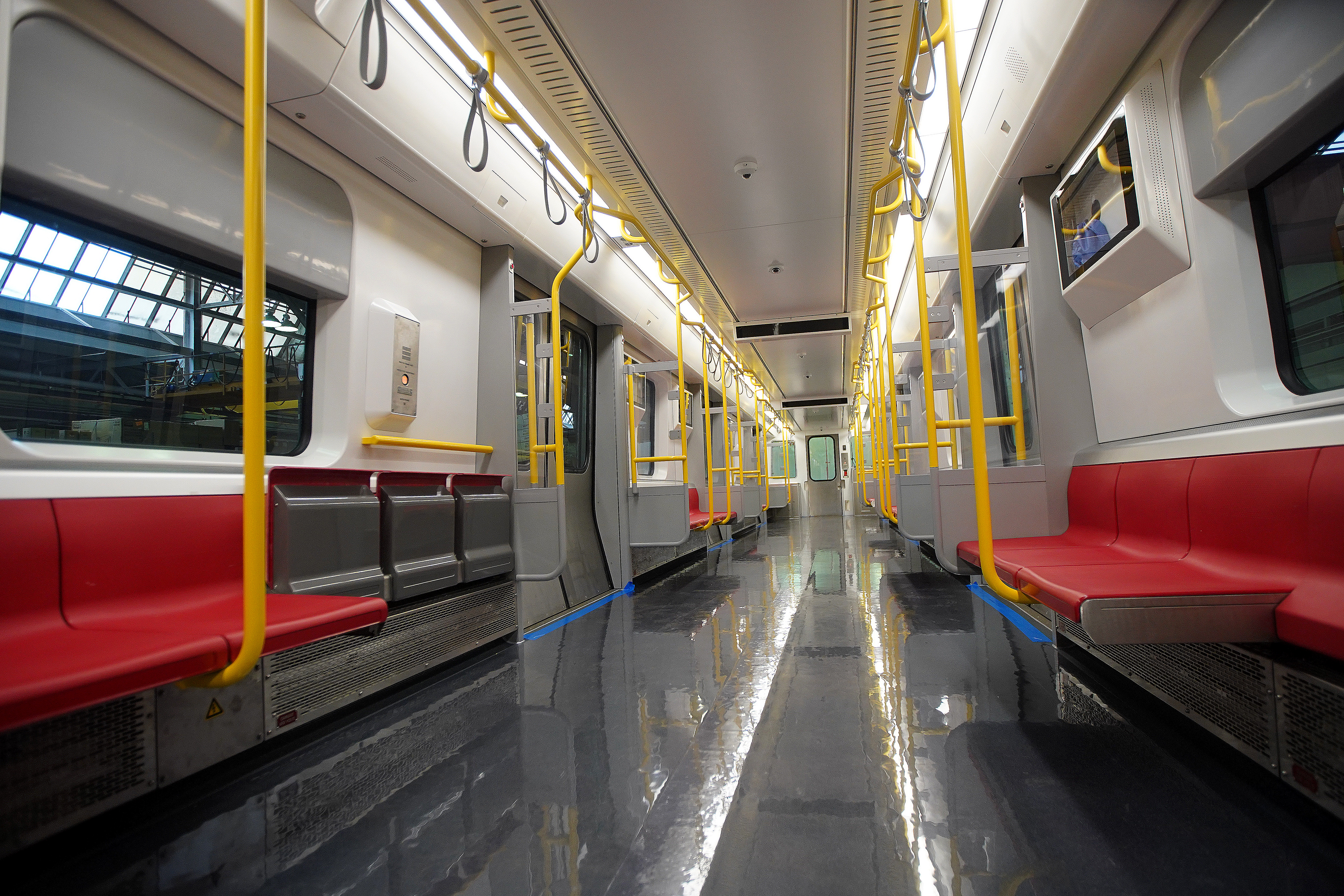 Here’s a first look at the interior of the new MBTA Red Line cars.
